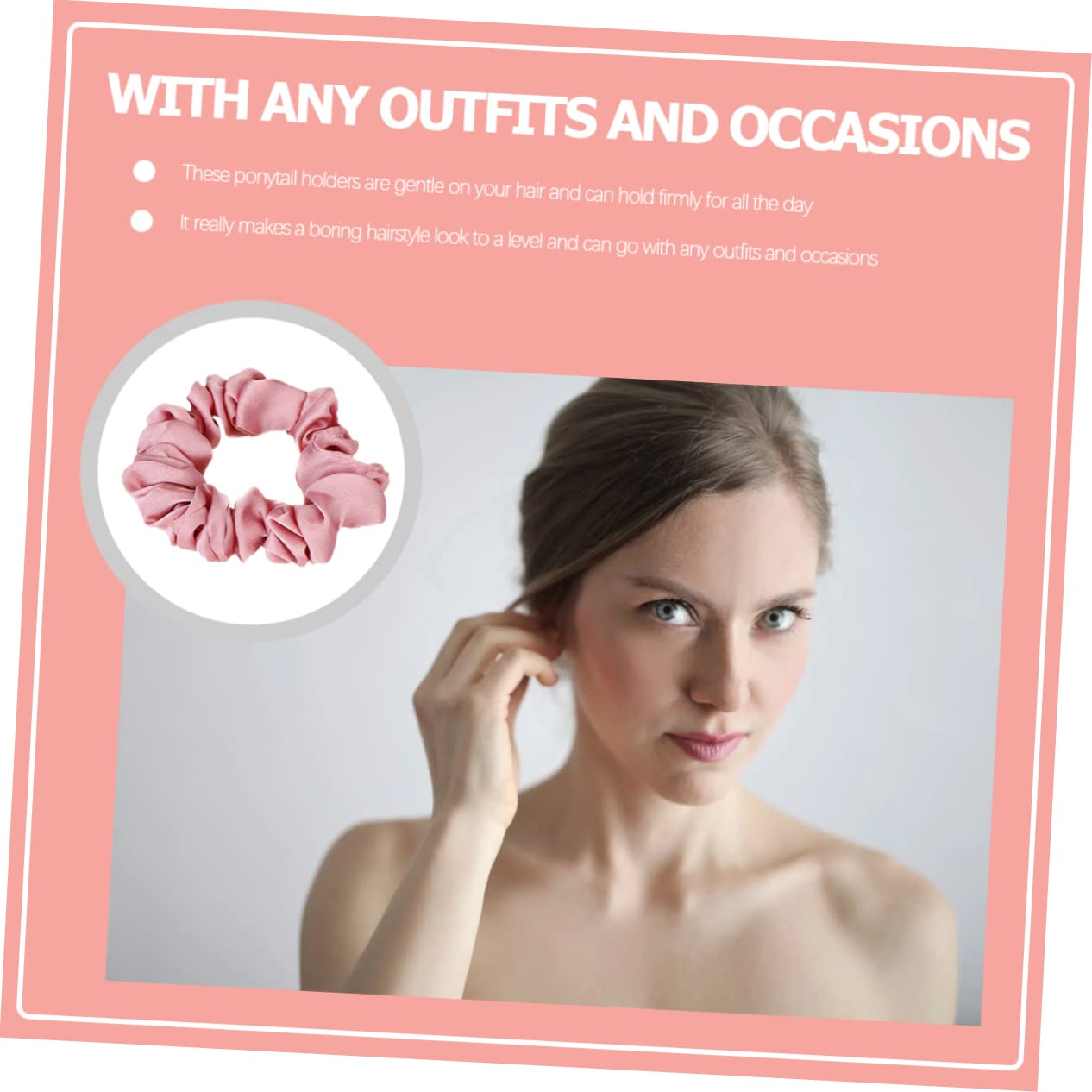 Minkissy 4 Pack Silk Scrunchies for Women - Soft Hair Ties & Ponytail Holders for Thin Hair, Gentle Hair Bands & Elastics - Perfect for Work, Gym, and Everyday Styling