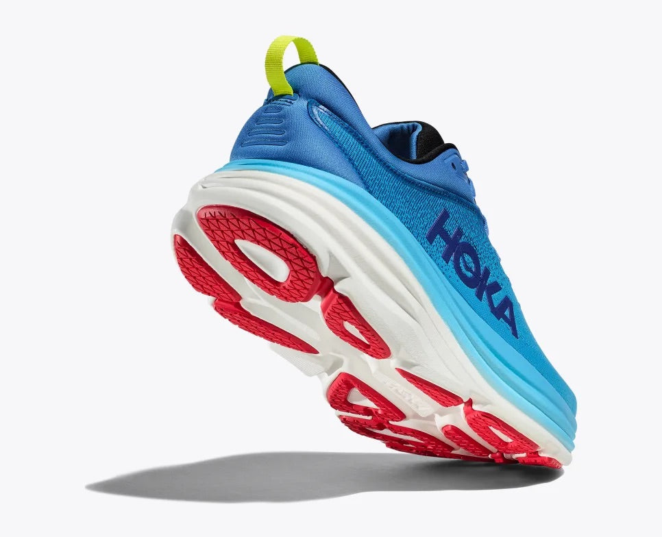 HOKA Men's Bondi 8 Running Shoes - Virtual Blue/Swim Day | Lightweight Cushioned Sneakers for Jogging, Walking & Marathon Training | Road & Treadmill Running Shoes for Men