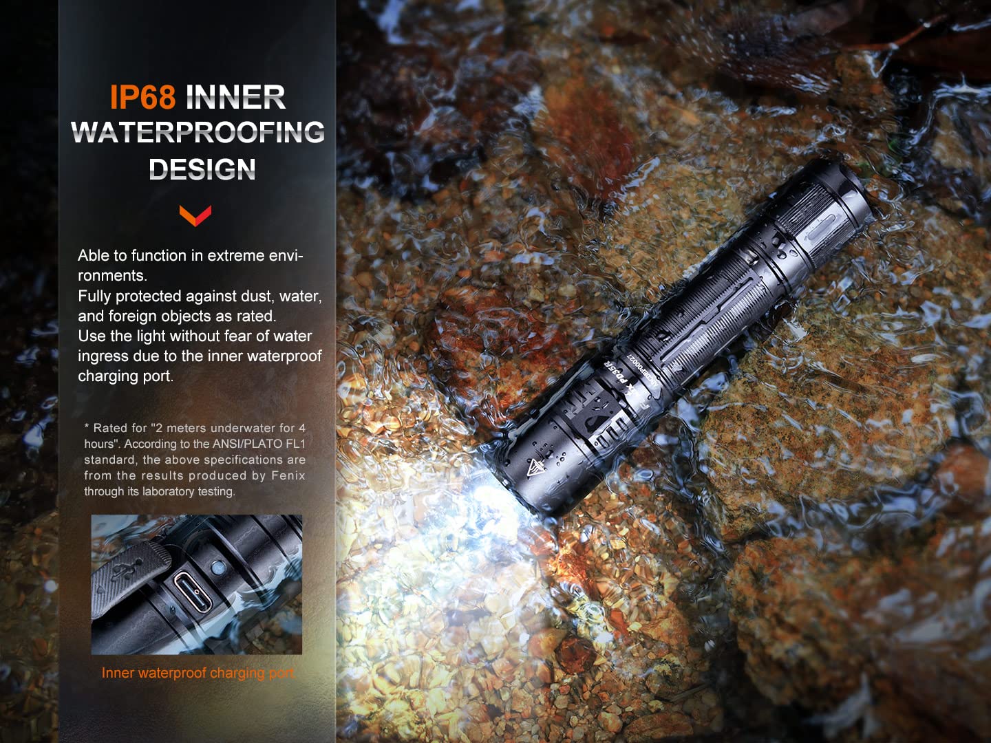 Fenix PD35R Compact Rechargeable Tactical Flashlight 1000 Lumens with USB-C Charging - Perfect for Camping, Hiking, Emergency & Outdoor Adventures (Canadian Edition)