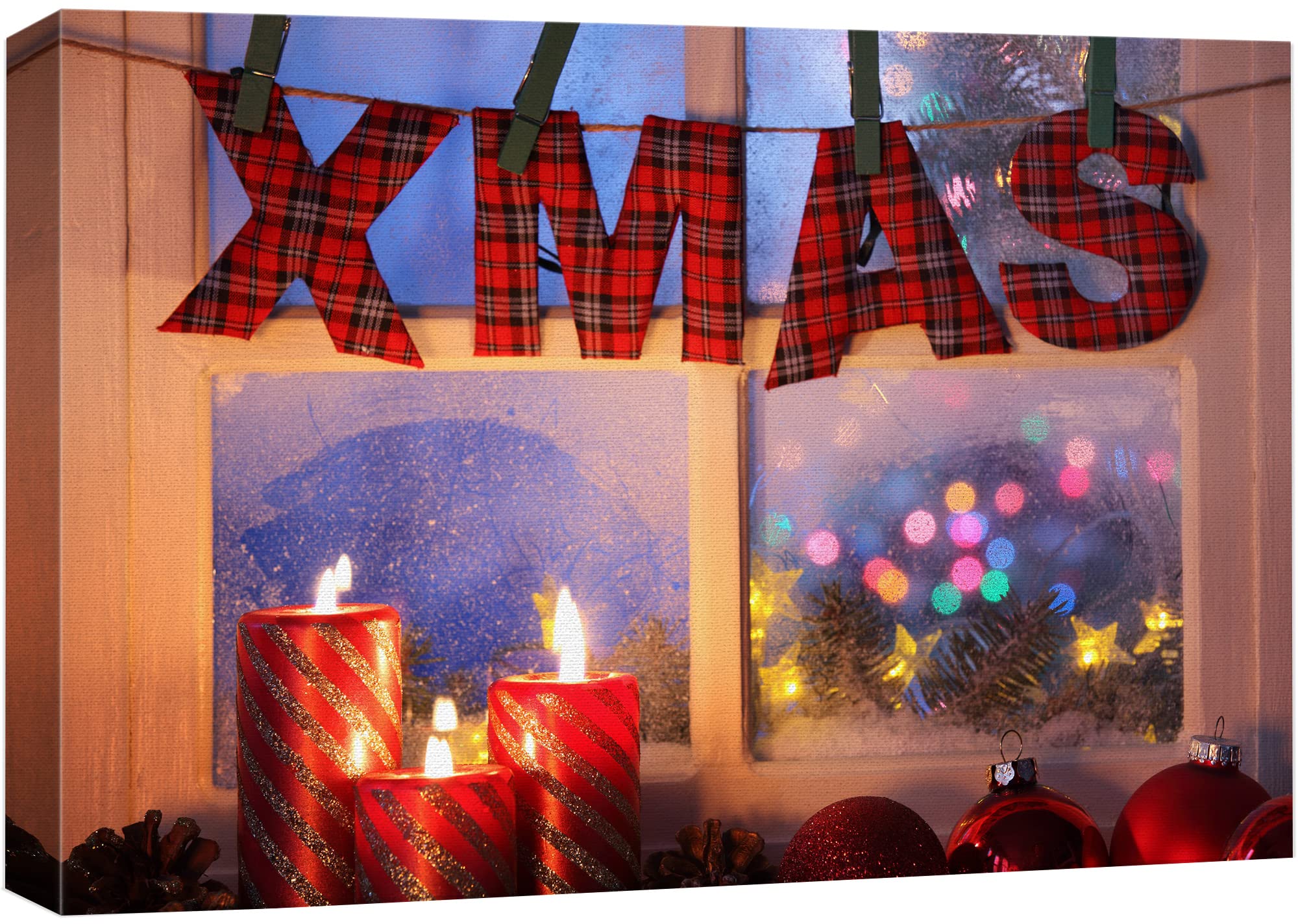 Wall26 Merry Christmas Canvas Wall Art - 32x48 Inch Framed Holiday Decor for Bedroom, Living Room | Perfect for Festive Home Decor & Gift Giving