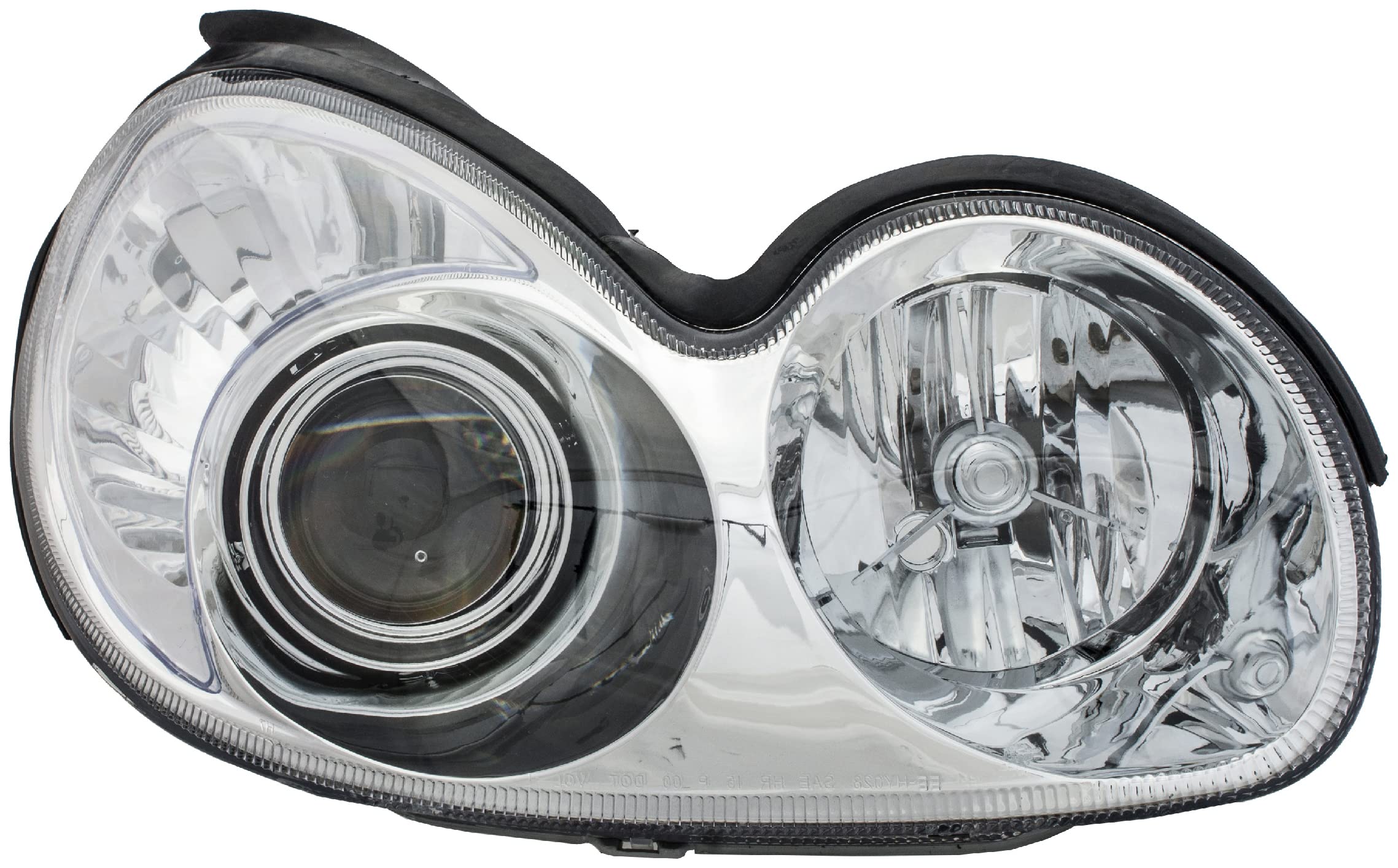 Dorman 1590573 Passenger Side Headlight Assembly Replacement for Hyundai Elantra, Sonata, Santa Fe - Perfect for Night Driving & Enhanced Visibility
