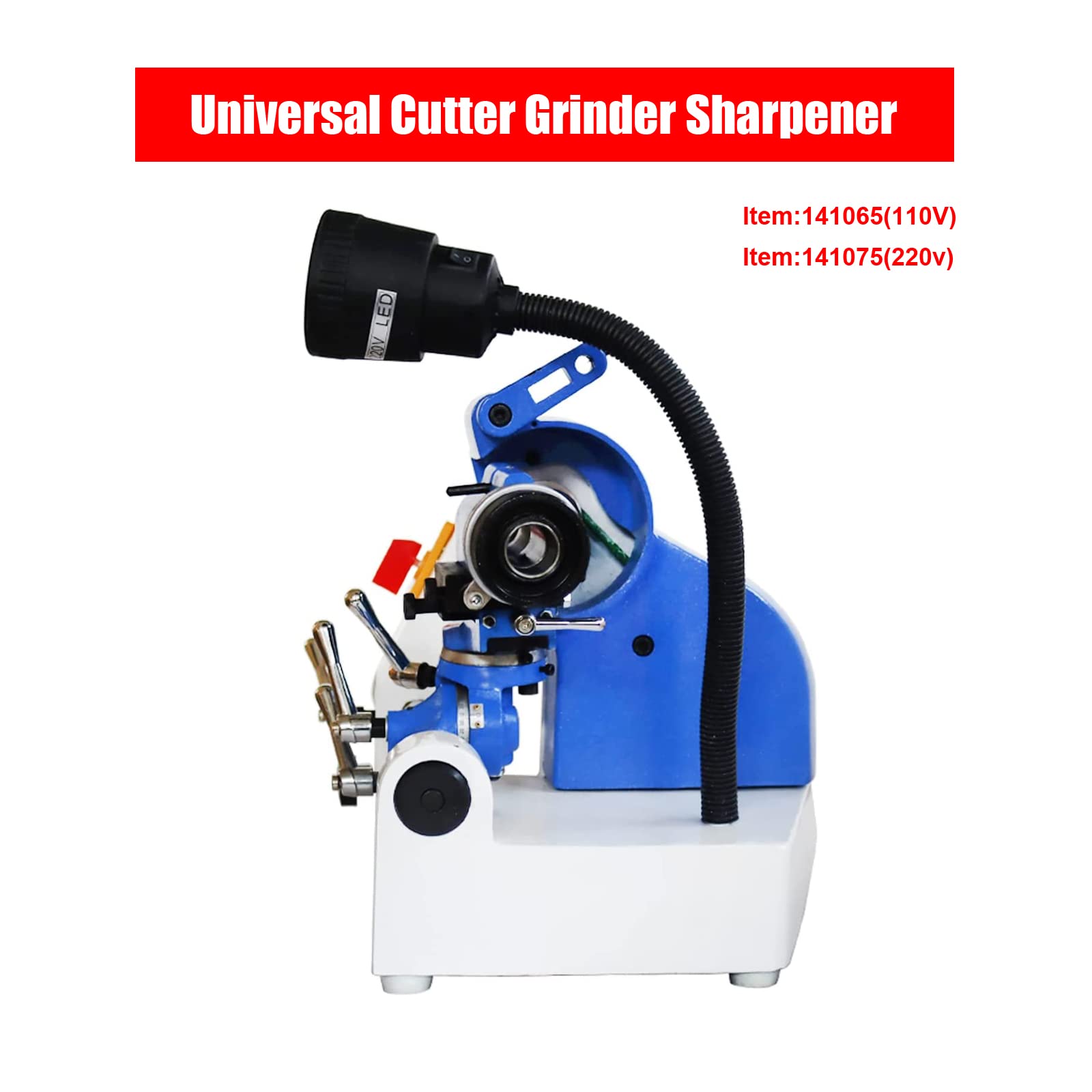 U3 Universal Cutter Grinder Sharpener - Professional Drill Bit & Lathe Bit Sharpening Tool with R8 Collet for End Mills & Milling Machines (220V) - Perfect for Metalworking, Woodworking & DIY Projects
