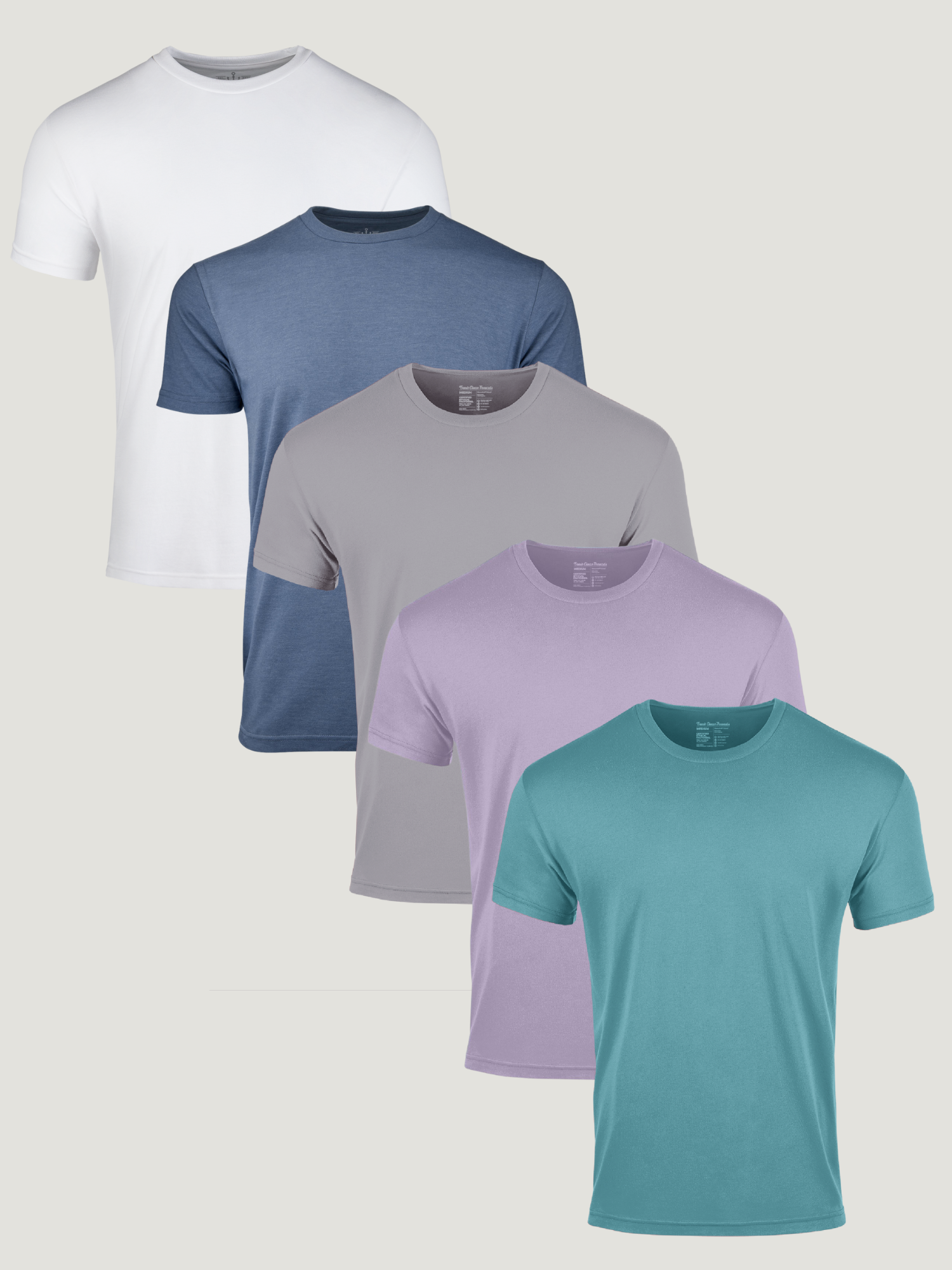 Summer Staples Crew 5 Pack - Soft Cotton T-Shirts for Men & Women | Casual Everyday Wear, Gym, Beach & Vacation Essentials