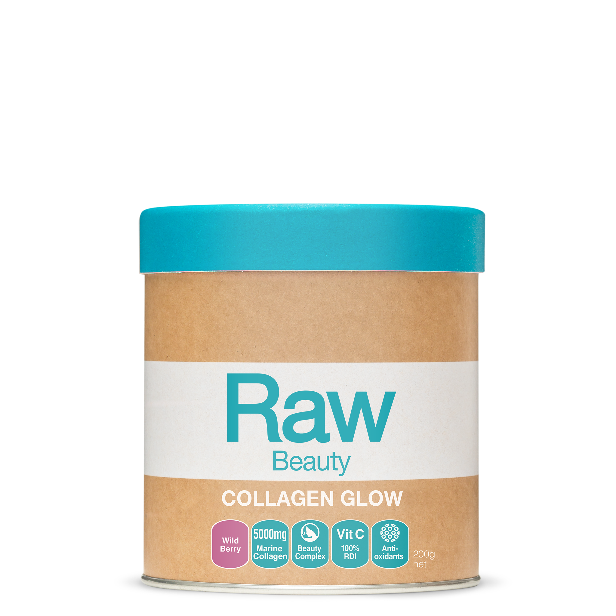 Amazonia Raw Beauty Collagen Glow Wild Berry Powder Supplement - Natural Collagen Booster for Skin, Hair & Nails - Delicious Wild Berry Flavor - Perfect for Smoothies, Shakes & Healthy Drinks