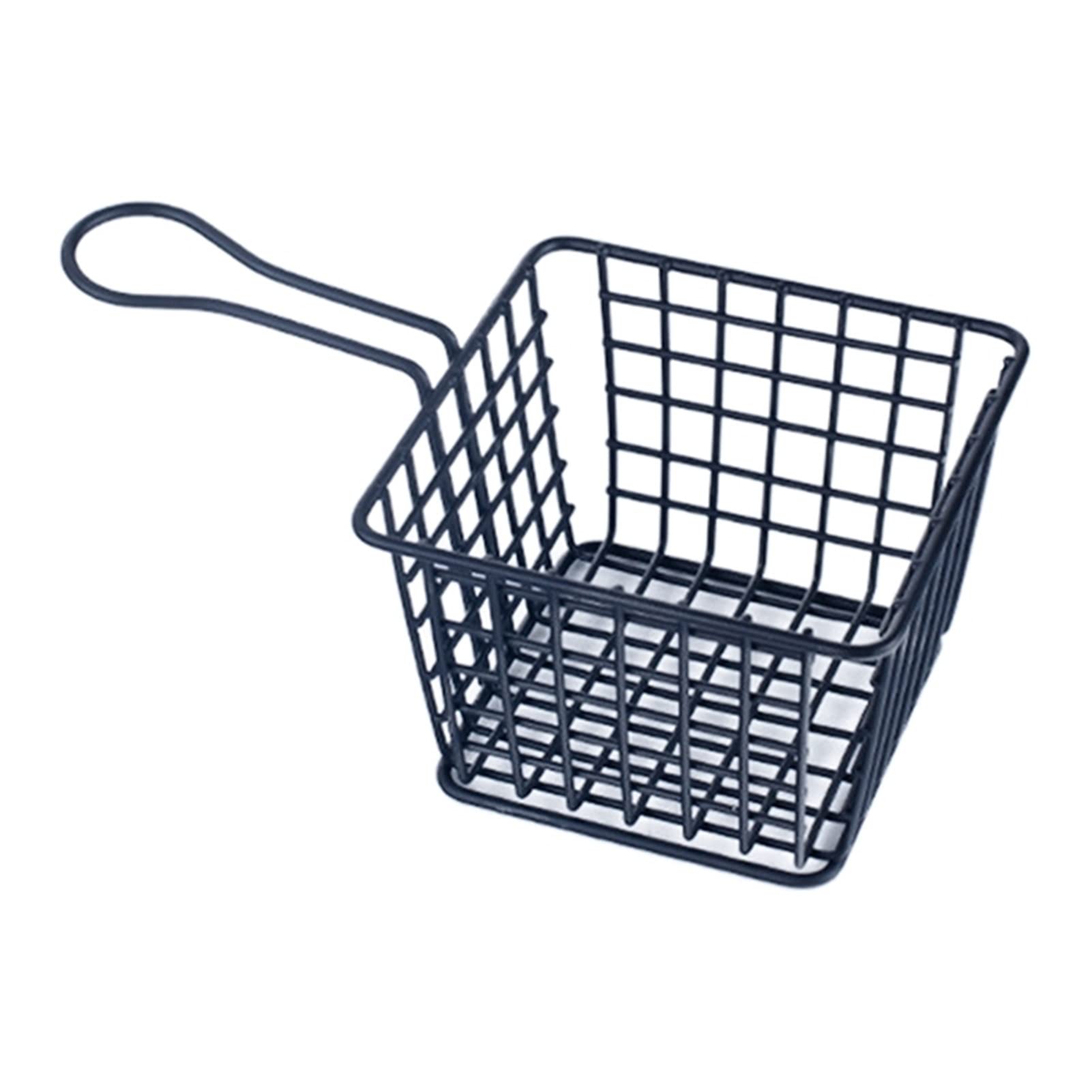 Stainless Steel Fry Basket - Food Strainer for French Fries, Potato Chips & Snacks - Durable Mesh Cooking Tool for Deep Frying - Perfect for Home Kitchens & Restaurants (Color: E)