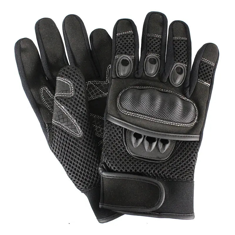 Open Road Hard Knuckle Mesh Motorcycle Gloves - Breathable Protective Riding Gloves for Men & Women - Perfect for Cruiser, Touring & Street Biking