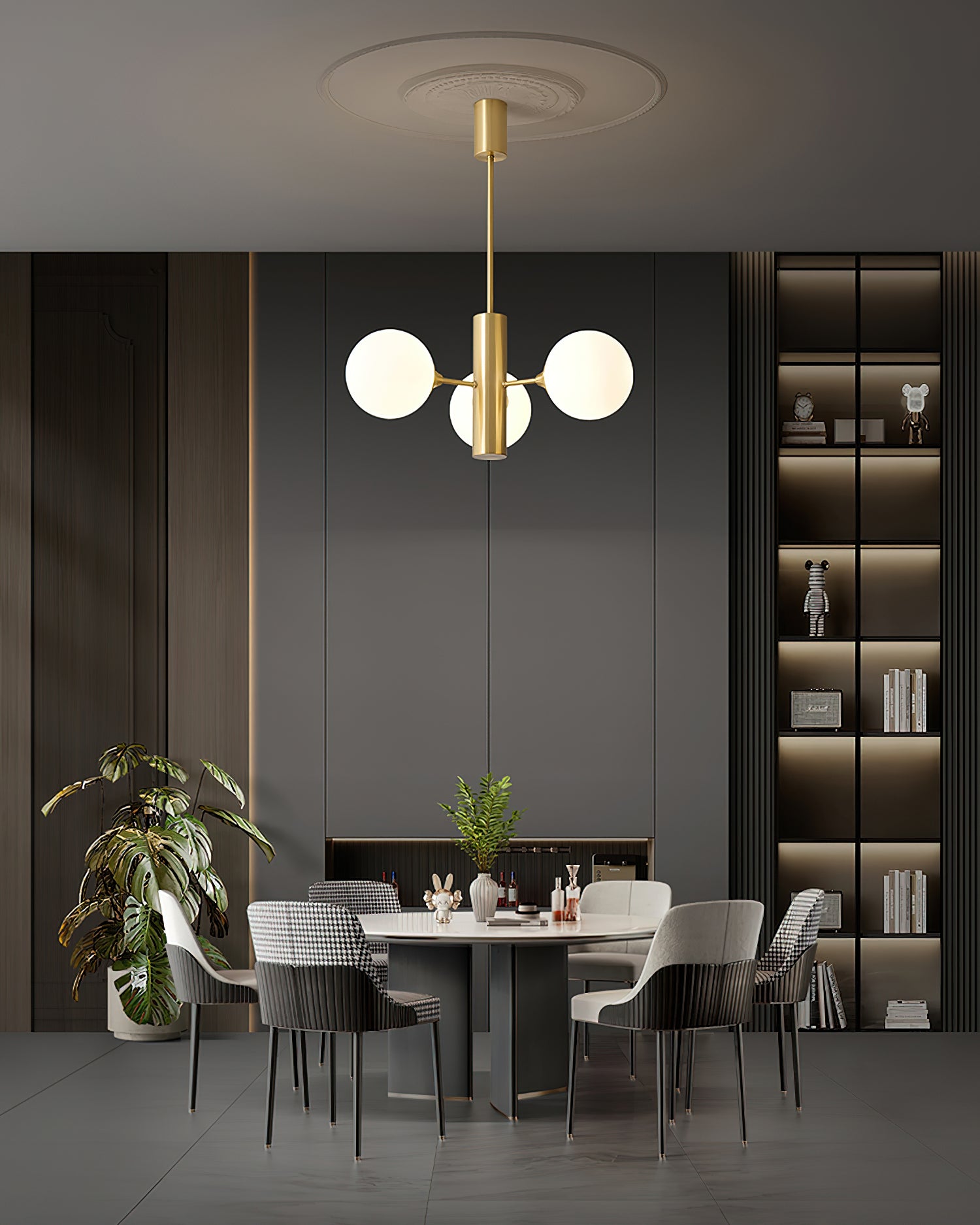 Stylish Bean Ball Chandelier - Modern Pendant Lighting Fixture for Dining Room, Bedroom & Living Room Decor
