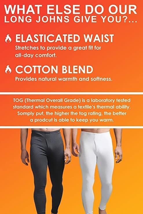 Heat Holders Men's Thermal Socks & Long Johns Set - Ultra Warm Winter Base Layer for Cold Weather, Hiking, Skiing & Outdoor Activities