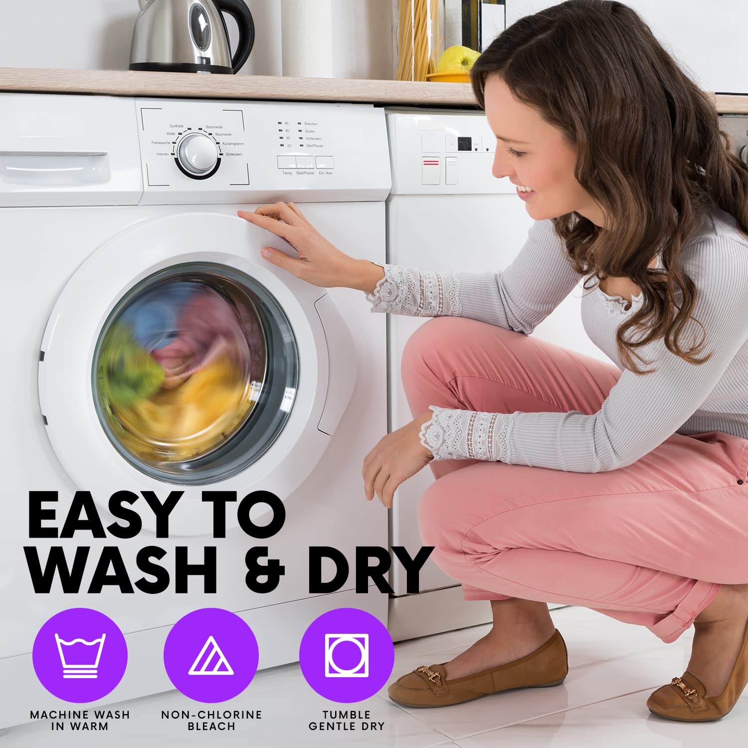 24-Pack Multicolor Cotton Washcloths - Soft, Absorbent & Reusable 12x12 Inch Multipurpose Cleaning Cloths for Kitchen, Bathroom, Face & Body Care | Ideal for Spa, Baby Care & Household Cleaning