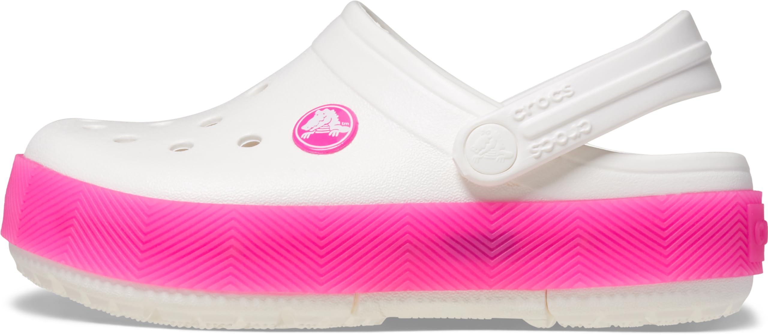 Crocs Kids' Crocband Chevron Beaded Clog - Comfortable & Stylish Water Shoes for Boys & Girls - Perfect for Beach, Pool, and Outdoor Play