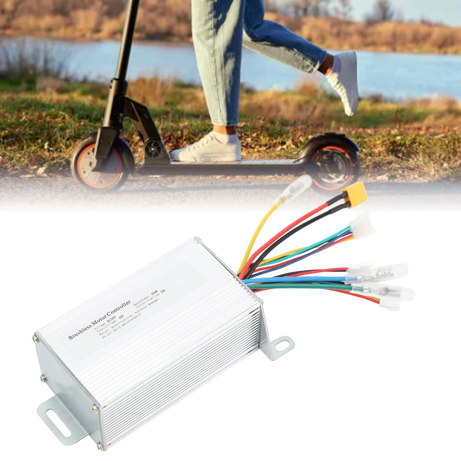 36V 16A Brushless Motor Controller for Electric Bicycle & Scooter - Aluminum Alloy E-Bike Speed Controller | Perfect for Commuting, Urban Travel & DIY Electric Vehicle Upgrades
