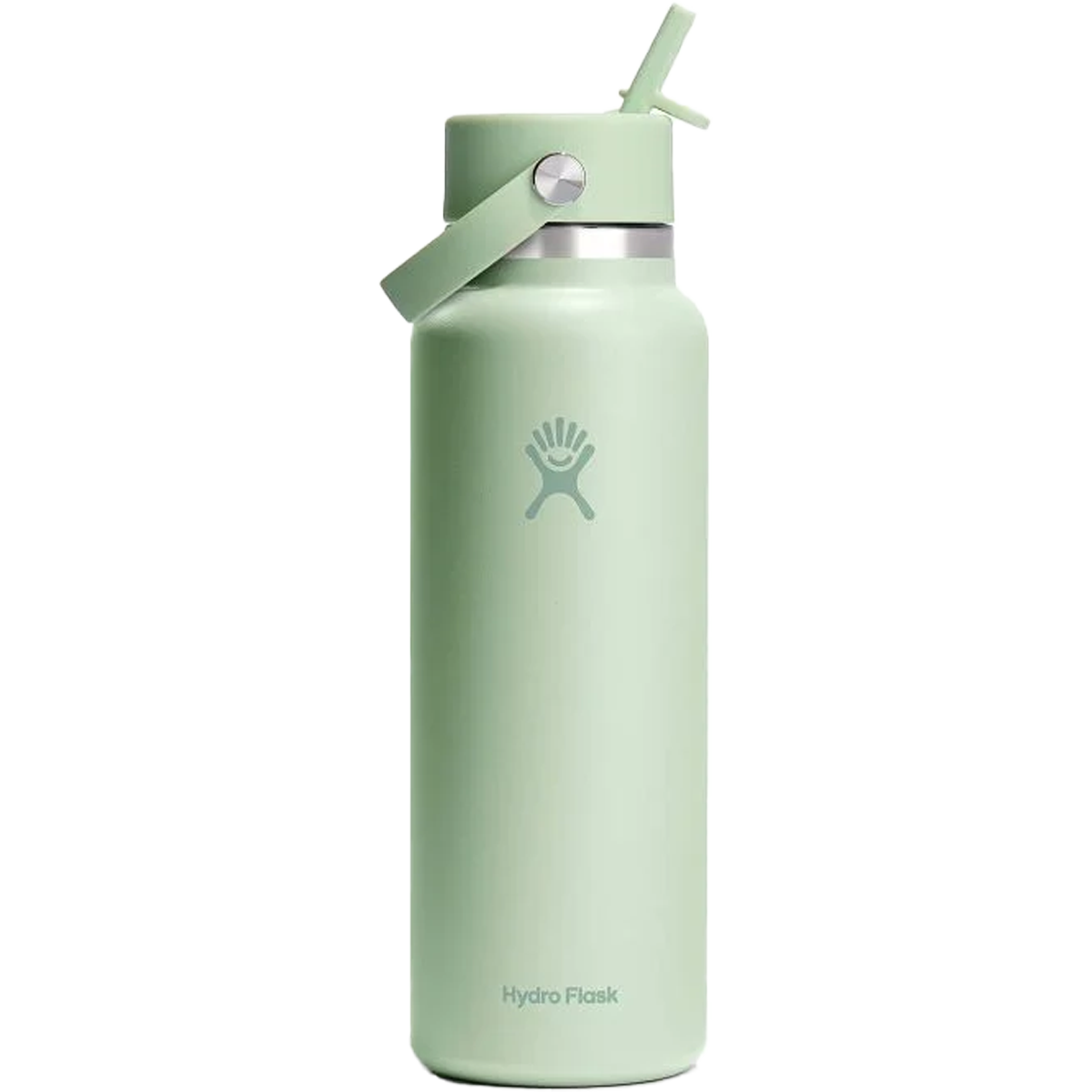 40 oz Wide Mouth Water Bottle with Flex Straw Cap - Insulated Stainless Steel Tumbler for Gym, Hiking & Outdoor Activities