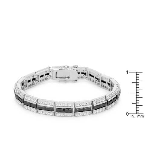 Balboa Onyx Cubic Zirconia Bracelet for Women - Elegant Black Stone & CZ Jewelry Gift for Birthday, Anniversary, Party & Special Occasions
