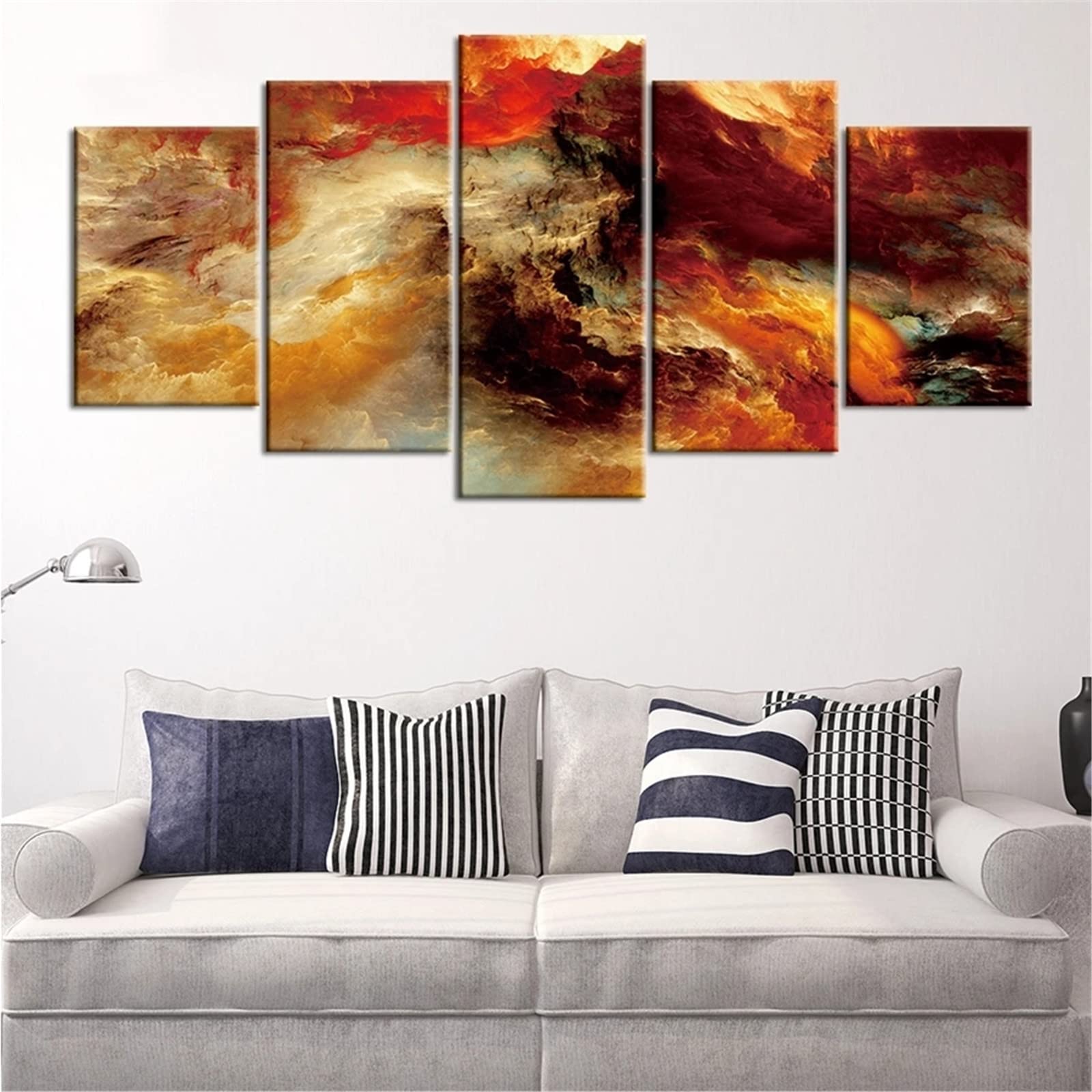 Abstract Psychedelic Nebula Diamond Painting Kit - 5 Panels DIY Diamond Art for Adults, Crystal Rhinestone Embroidery Cross Stitch Canvas - Perfect for Home Office Wall Decor, Relaxation & Gift Giving