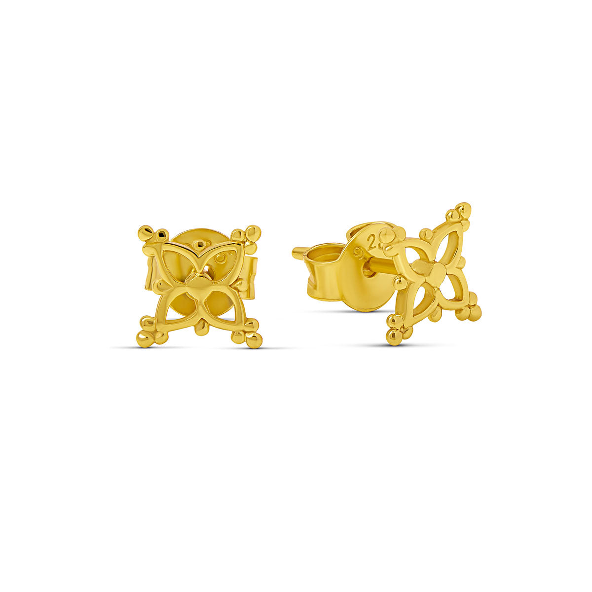 Dainty Moroccan Star Stud Earrings in Gold - Perfect for Boho Chic Style & Everyday Wear