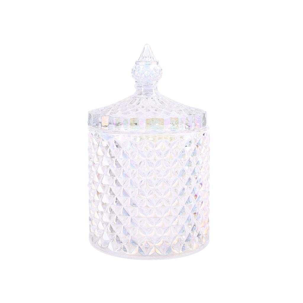 LuoSh Glass Candy Jar - Decorative Candy Box with Lid, Stylish Jewelry Storage Container | Perfect for Home Decor, Party Favors & Organizing Small Items