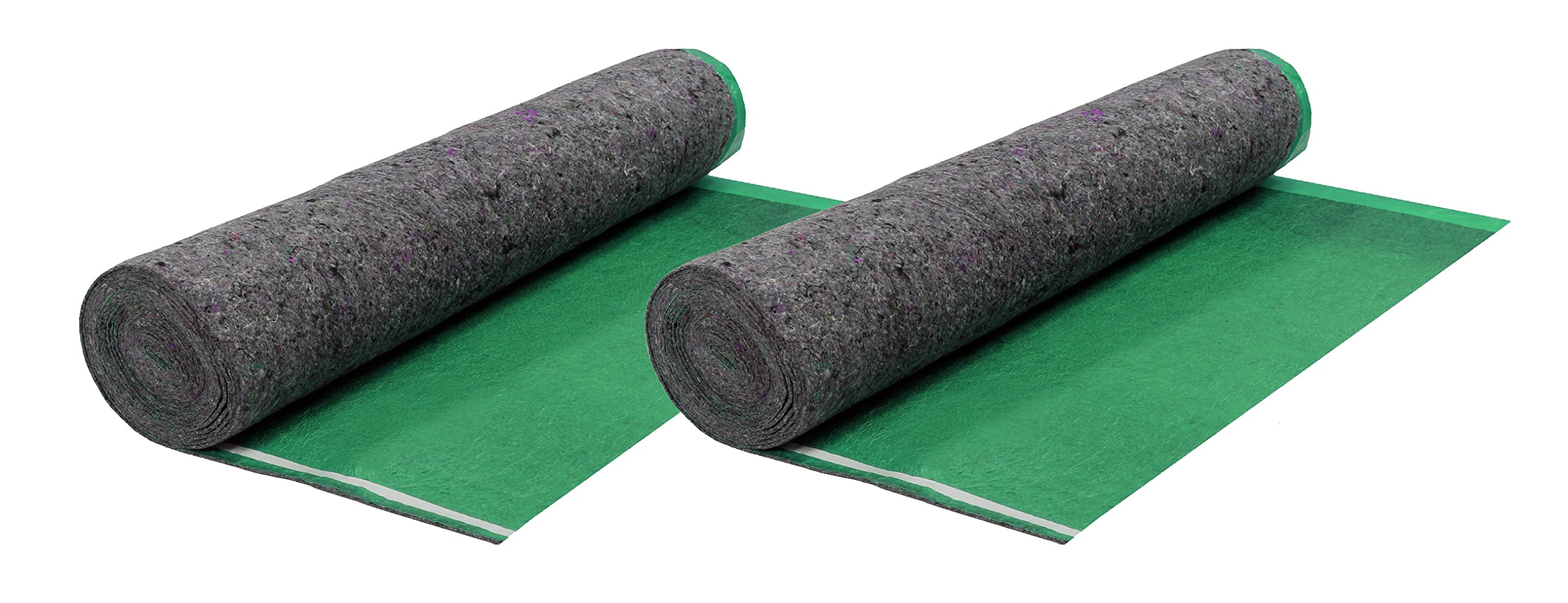 AMERIQUE 691322319491 Emerald Green 200SQFT Premium 5th Gen Ultra-Quiet Heavy Duty 3-in-1 Felt Underlayment with Vapor Barrier & Tape - 3.2MM Thick (200 Sq Ft) for Hardwood, Laminate & Engineered Flooring Noise Reduction