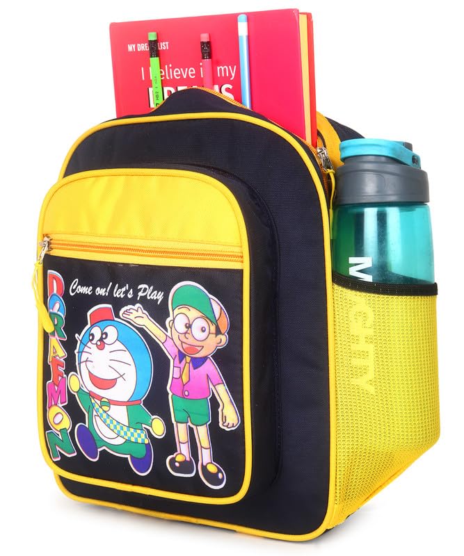 Doraemon Cartoon Kids Backpack 25L - Lightweight Waterproof School Bag with Adjustable Straps & 2 Compartments for Boys and Girls | Perfect for School, Travel, and Daily Use