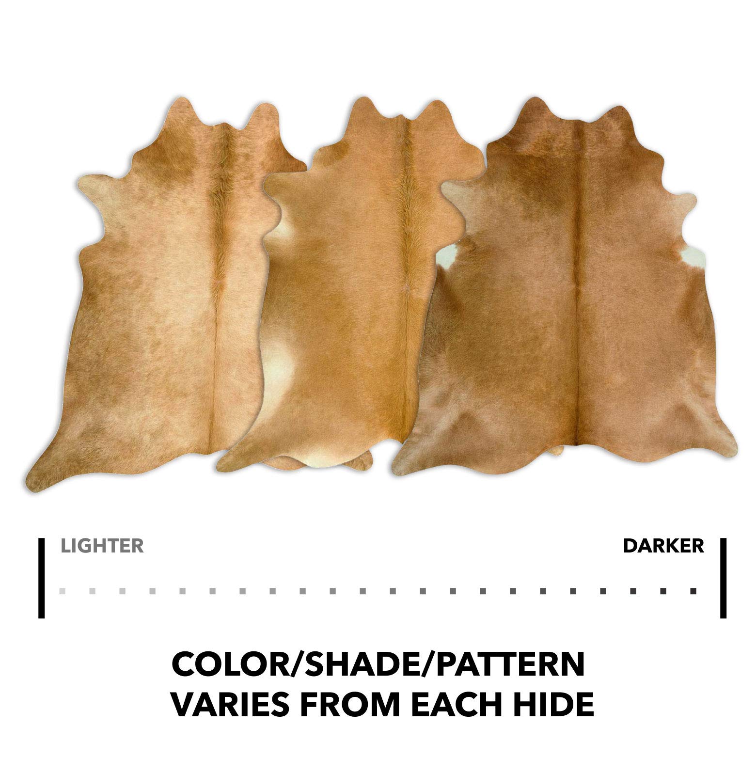 Natural Genuine Cowhide Area Rugs - Solid Beige (6x6.5 FT) | Handmade Leather Rug for Living Room, Bedroom & Office Decor | Soft & Durable Floor Mat for Home Interior Design
