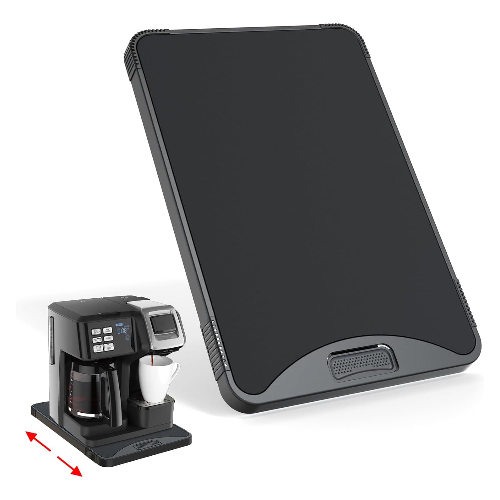 ARGOMAX Appliance Rolling Tray - 10.3''W × 15.3''D Sliding Coffee Maker Tray & Pull Out Organizer for Keurig, Nespresso, Air Fryers - Perfect for Kitchen Counter Space Saving & Appliance Organization