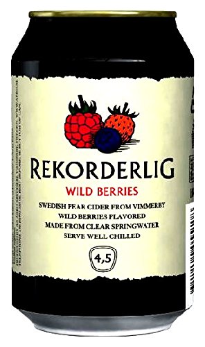 72-Pack REKORDERLIG Wild Berry Cider 4.5% ABV 0.33L Bottles with Free Gift - Premium Swedish Cider for Parties, BBQs & Summer Gatherings