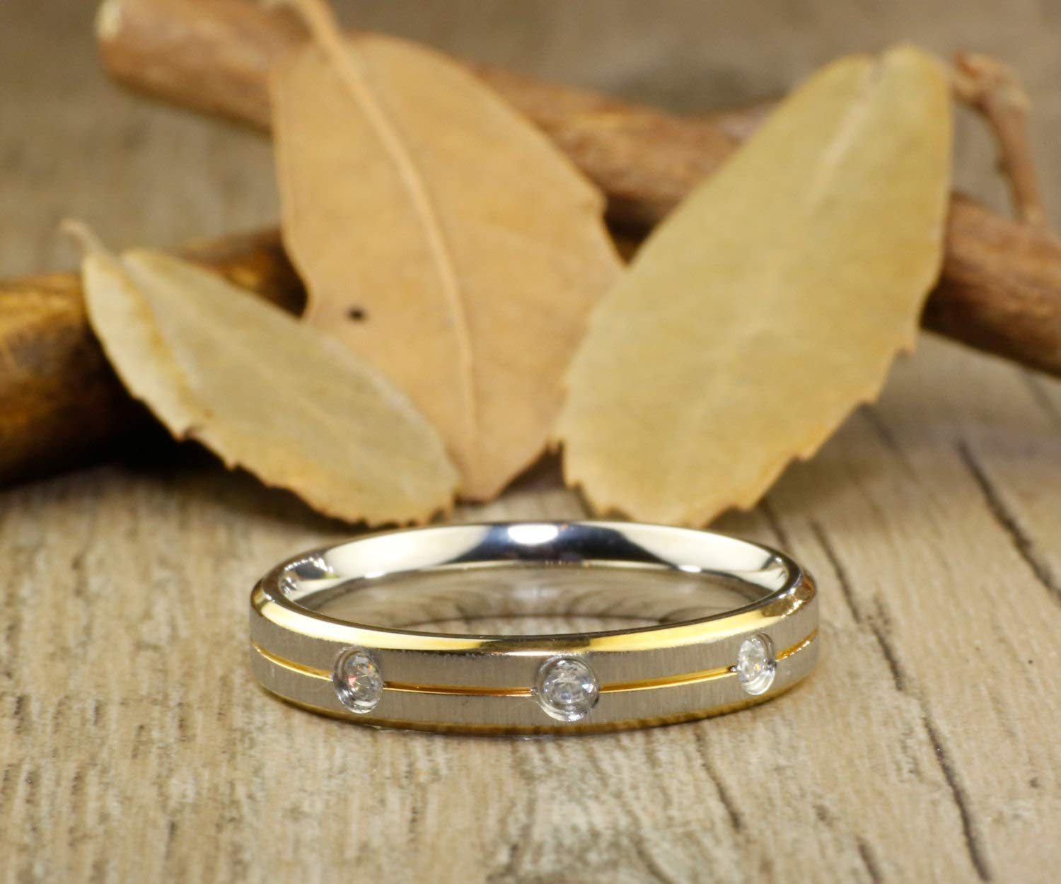 Custom 18K Gold Filled Matching Wedding Bands for Couples - Handmade His & Hers Titanium Anniversary Ring Sets - Perfect for Engagements, Vows Renewal & Romantic Gifts