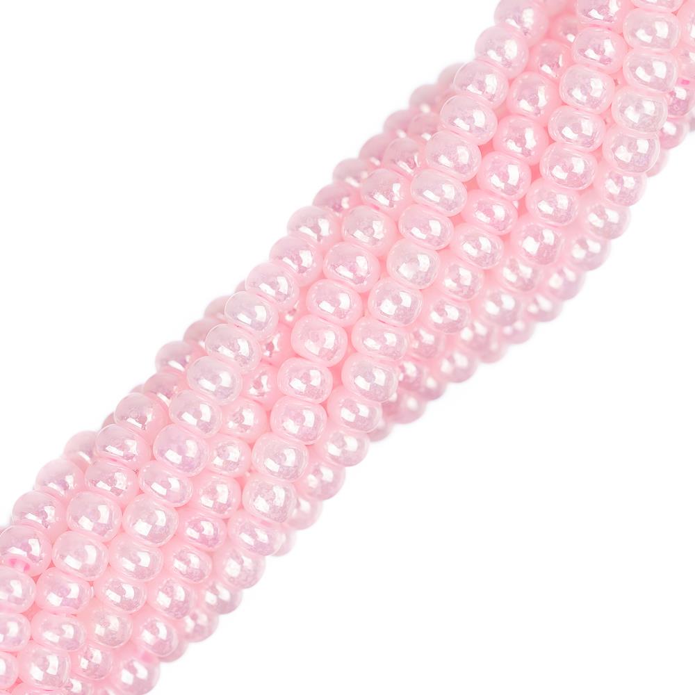 11/0 Czech Seed Beads #35011 Opaque Pearl Pale Pink Dyed - 6 Strand Hank for Jewelry Making, Beading, DIY Crafts, and Handmade Accessories