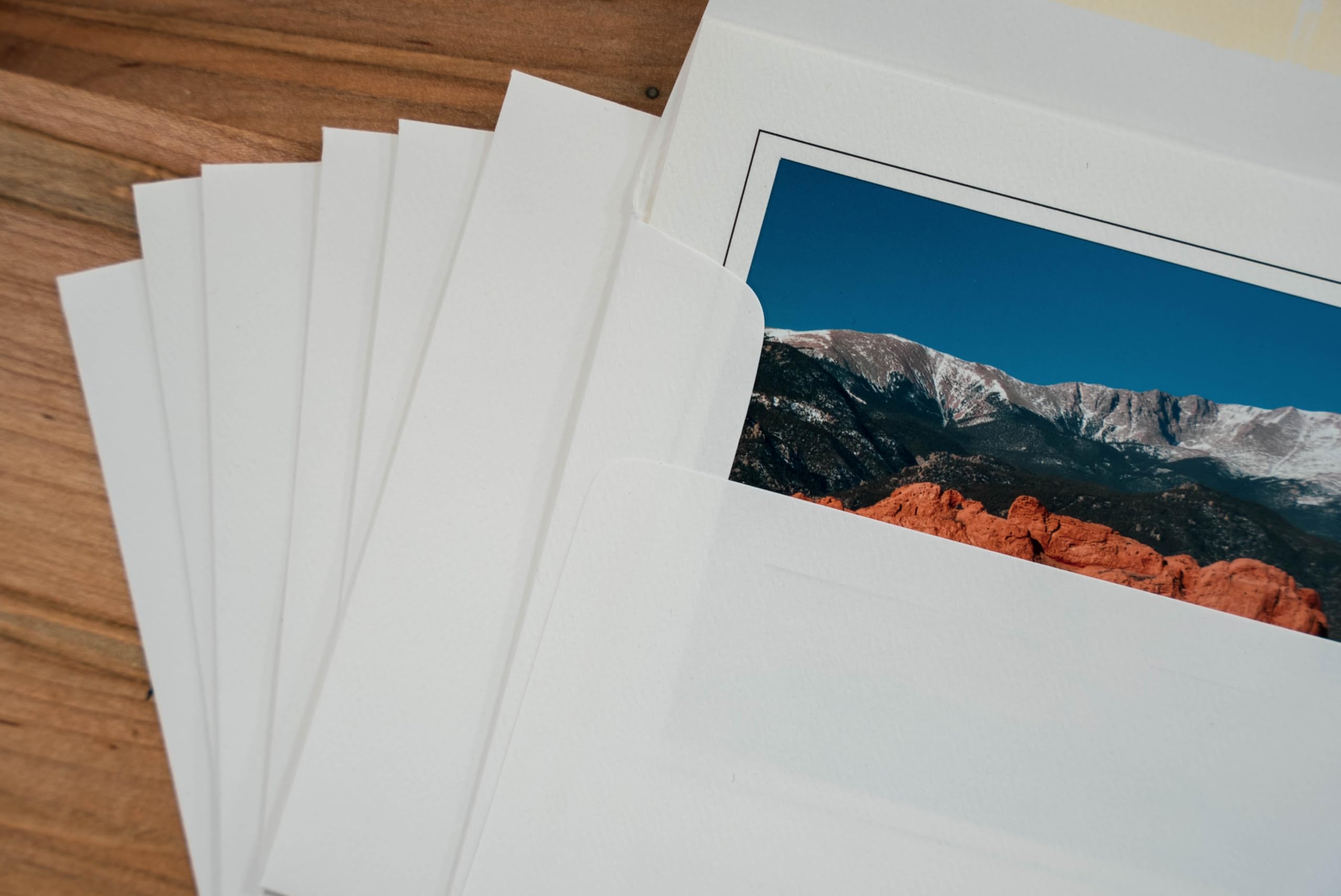 Premium 4x6 Photo Insert Cards with Envelopes - Deep Blue & Gold Ink Holiday Greeting Cards for Christmas & New Year - Pack of 10 - Perfect for Family Photos, Scrapbooking & Seasonal Wishes