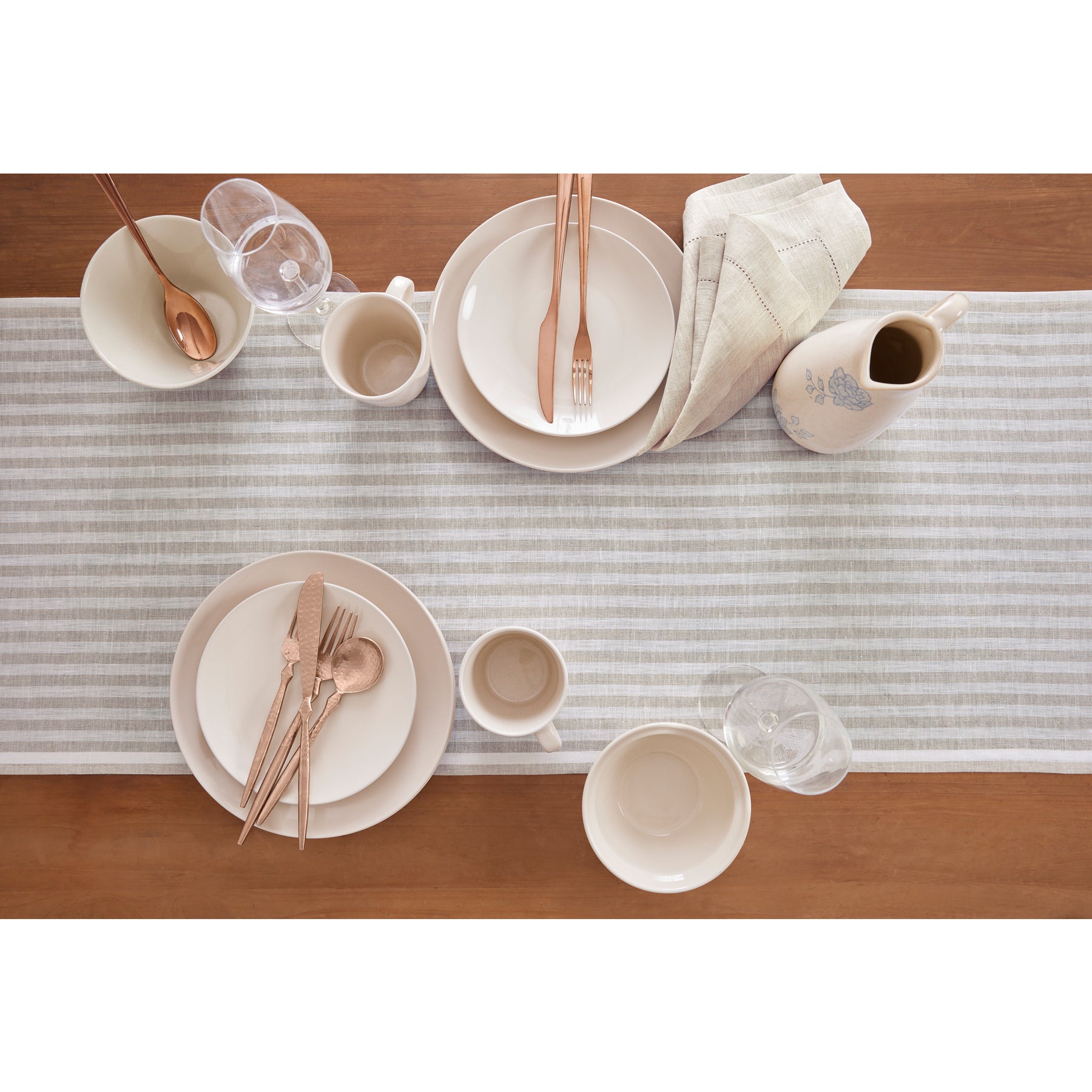 Amalfi Stripe Table Runner - 16 Inch & 18 Inch Wide - Perfect for Dining Tables, Buffets, and Holiday Decor - On Sale Now