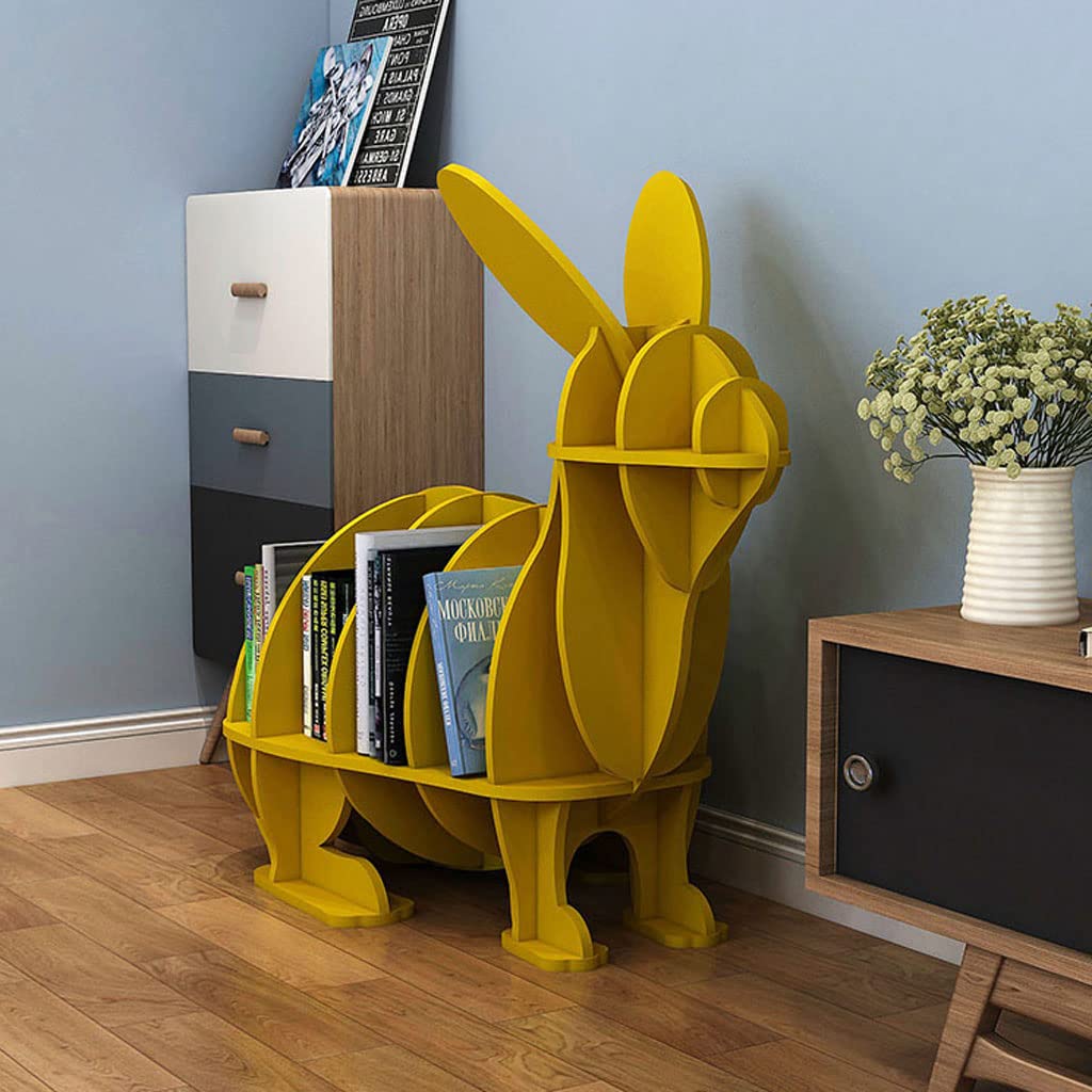 Animal Shaped Bookcase - Rabbit Bookshelf for Kids, Cute Floor Standing Book Storage Rack, Playroom & Children's Room Decor - Perfect for Nursery, Bedroom & Reading Nook Organization