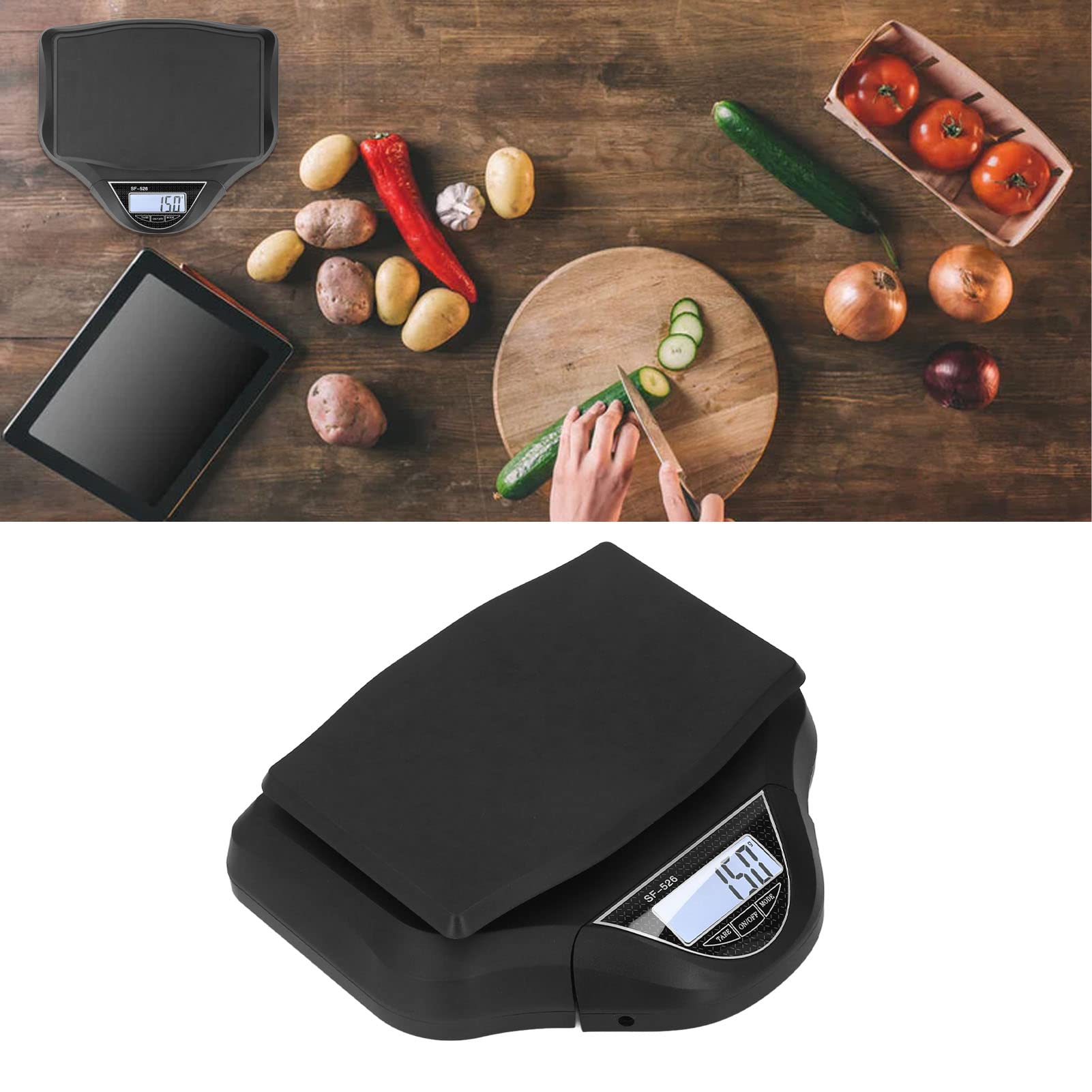 30kg Digital Kitchen Scale - High Precision Food Scale with Backlit LCD Display, Portable & Detachable for Cooking, Baking, Coffee - Battery Powered for Home & Commercial Use