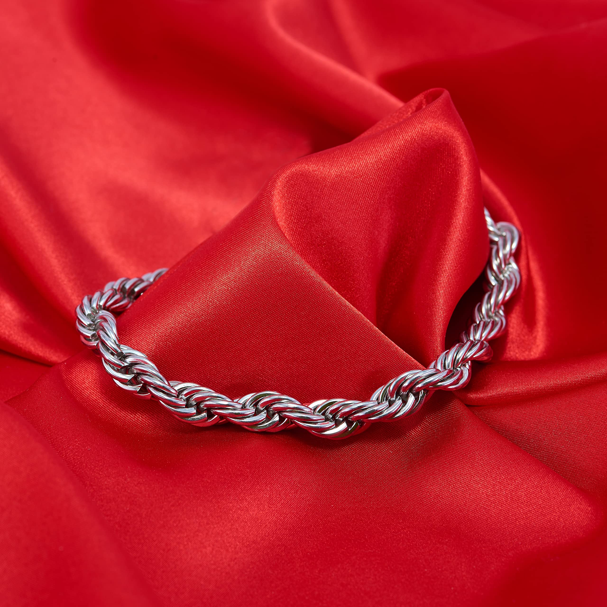 24K Real Gold Plated 9mm Rope Chain Necklace for Women & Men - Lifetime Jewelry for Everyday Wear, Gifts & Special Occasions