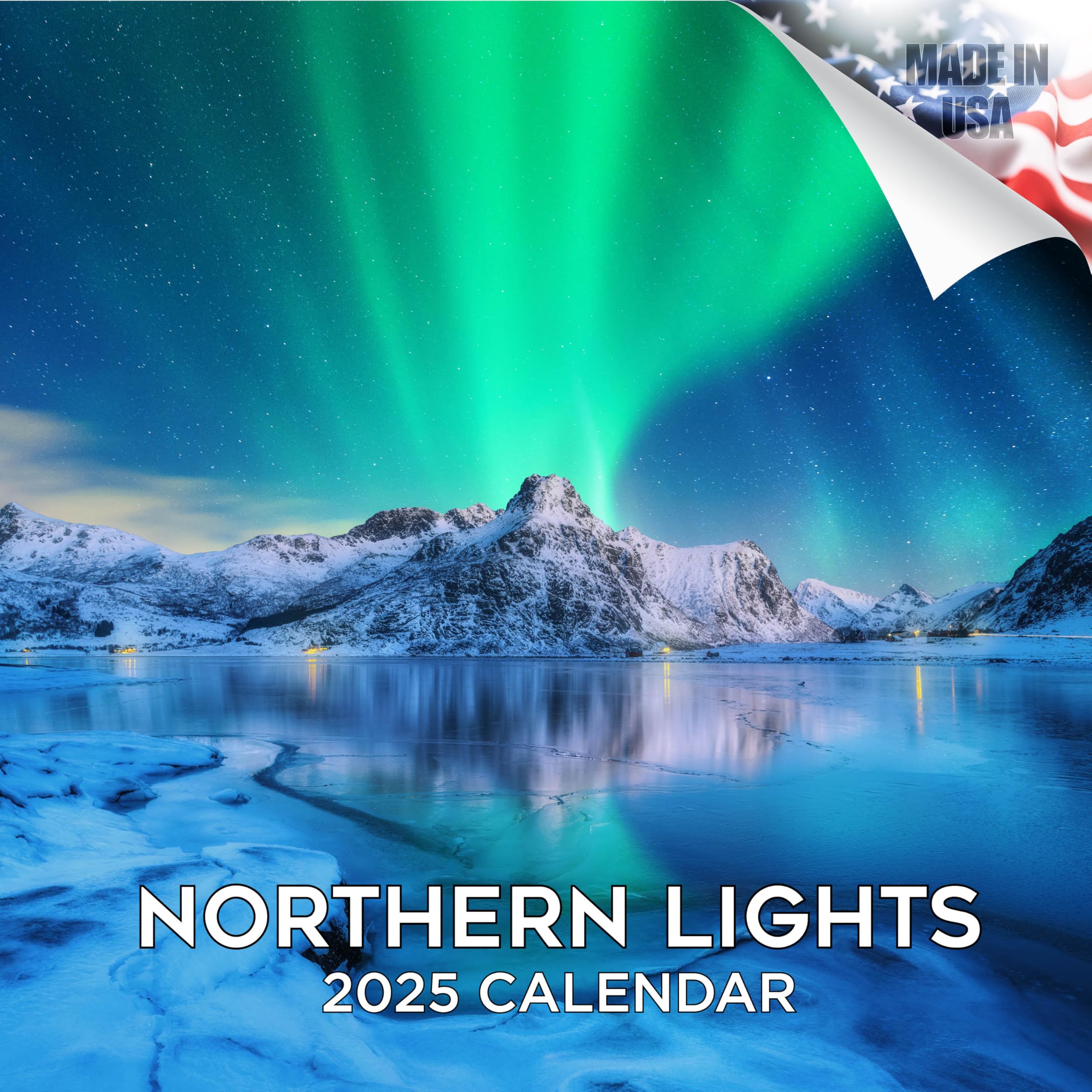 2024-2025 Northern Lights Calendar - Aurora Borealis Wall Planner with Thick No-Bleed Paper - 12