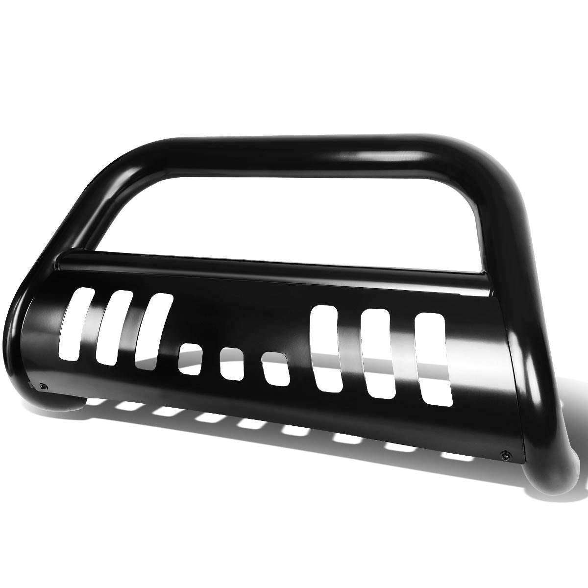 2007-2016 Toyota Tundra & Sequoia Stainless Steel Bull Bar with Skid Plate - Heavy Duty Black Front Bumper Guard for Off-Road Protection & Truck Safety