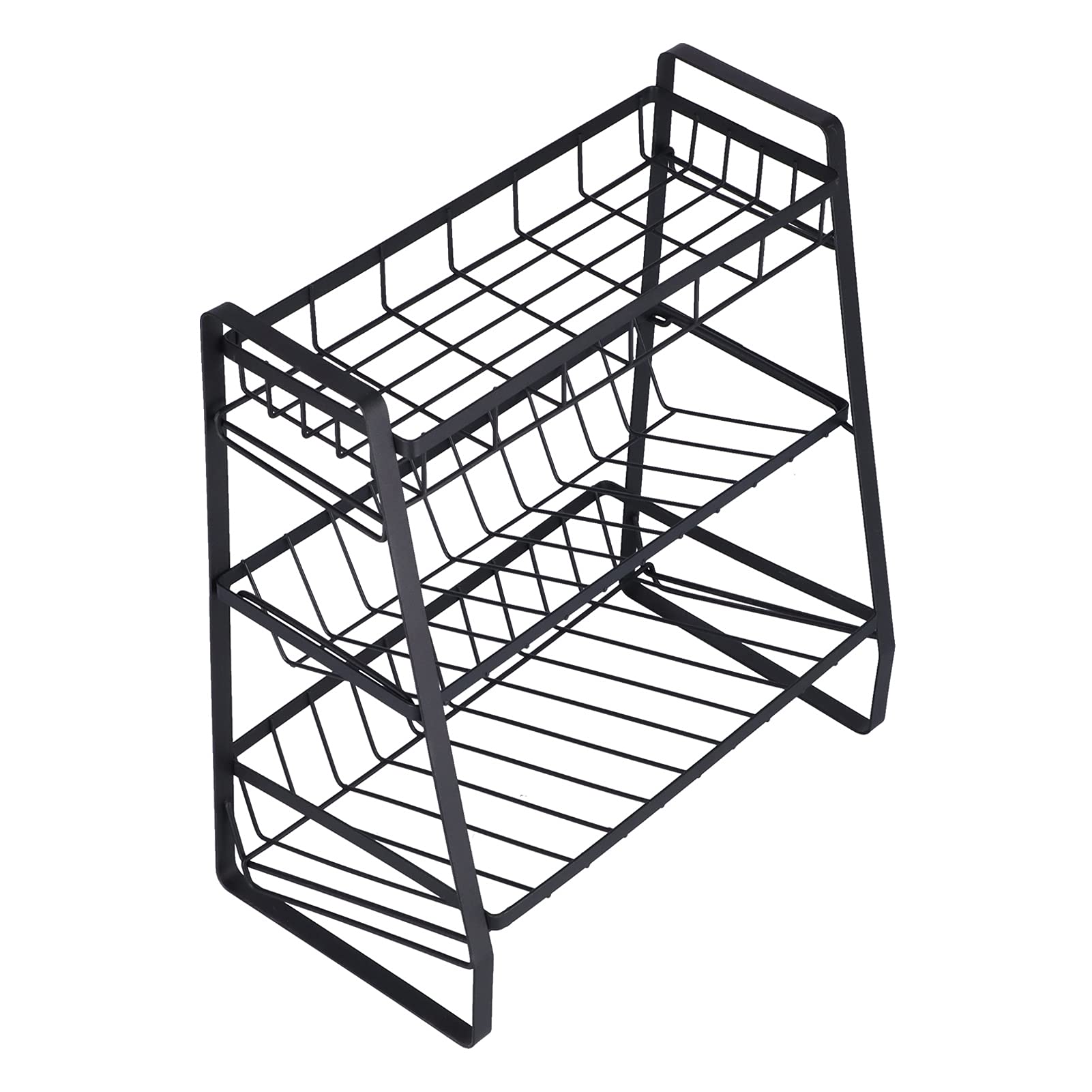 3-Tier Spice Rack Organizer - 45 Degree Bevel Angle Design for Kitchen Countertop, Pantry & Bathroom Storage - Perfect for Organizing Spice Jars, Makeup & Toiletries