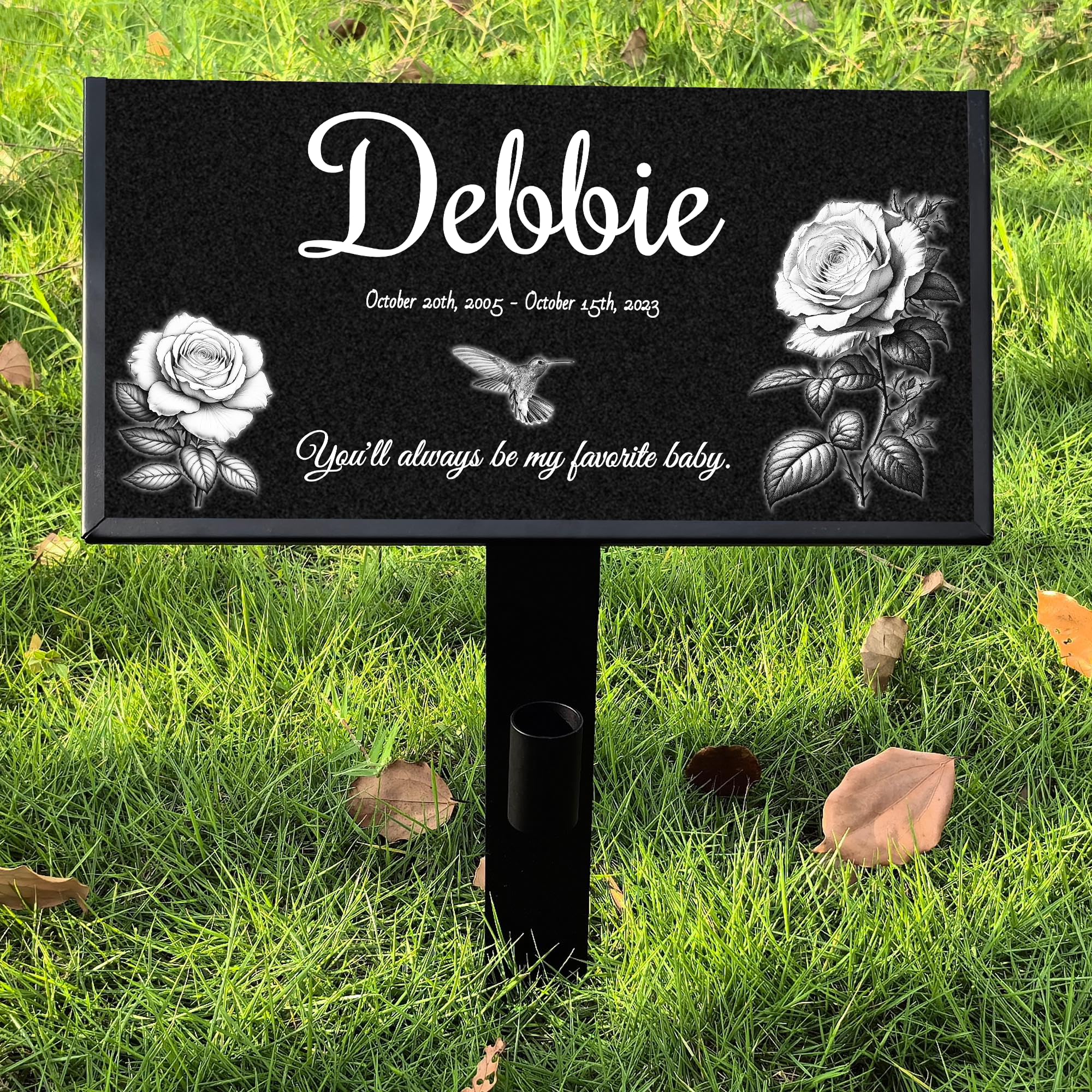 Personalized Grave Markers & Memorial Plaques for Cemetery - Outdoor Memorial Stones & Headstones for Loved Ones - Perfect for Graveside Tributes & Lasting Remembrances
