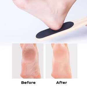2-Pack Soft Exfoliating Foam Bath Sponges for Adults & Kids - Gentle Body Scrubber with Wooden Foot File - Perfect for Shower, Spa & Daily Skin Cleansing Routine