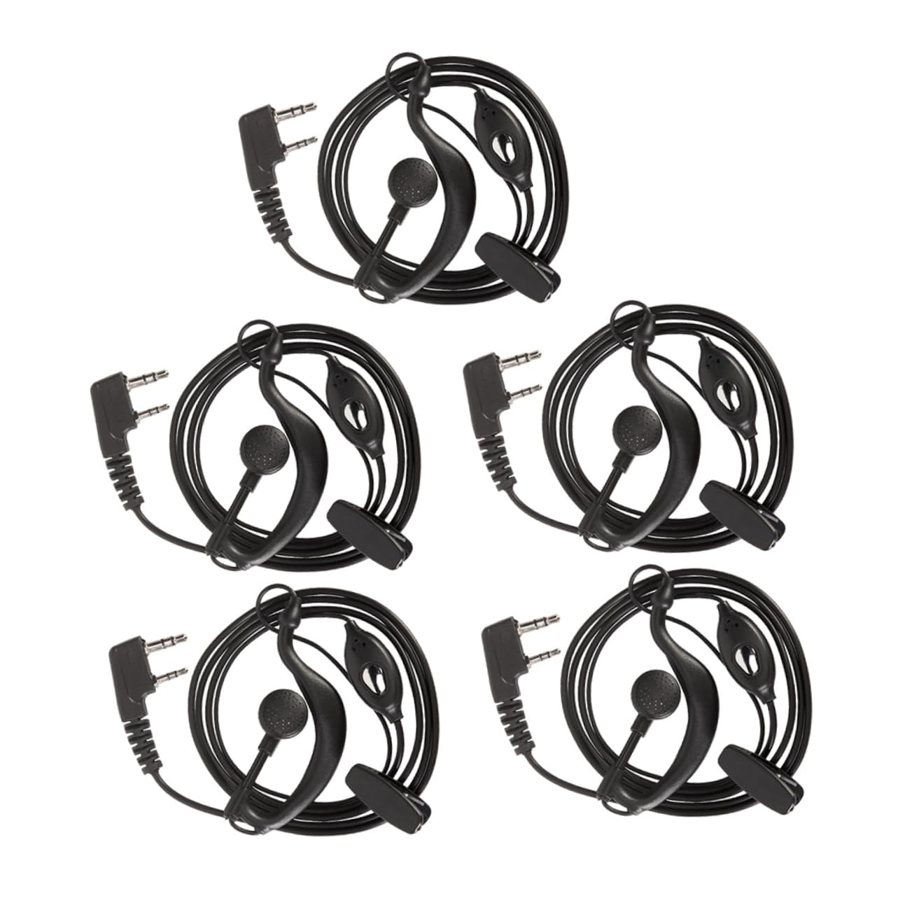 Hoement Pack Radio Earpiece Headset - Noise Cancelling Two-Way Communication Headset for Security, Construction & Event Staff - Ideal for Clear Hands-Free Communication in Loud Environments