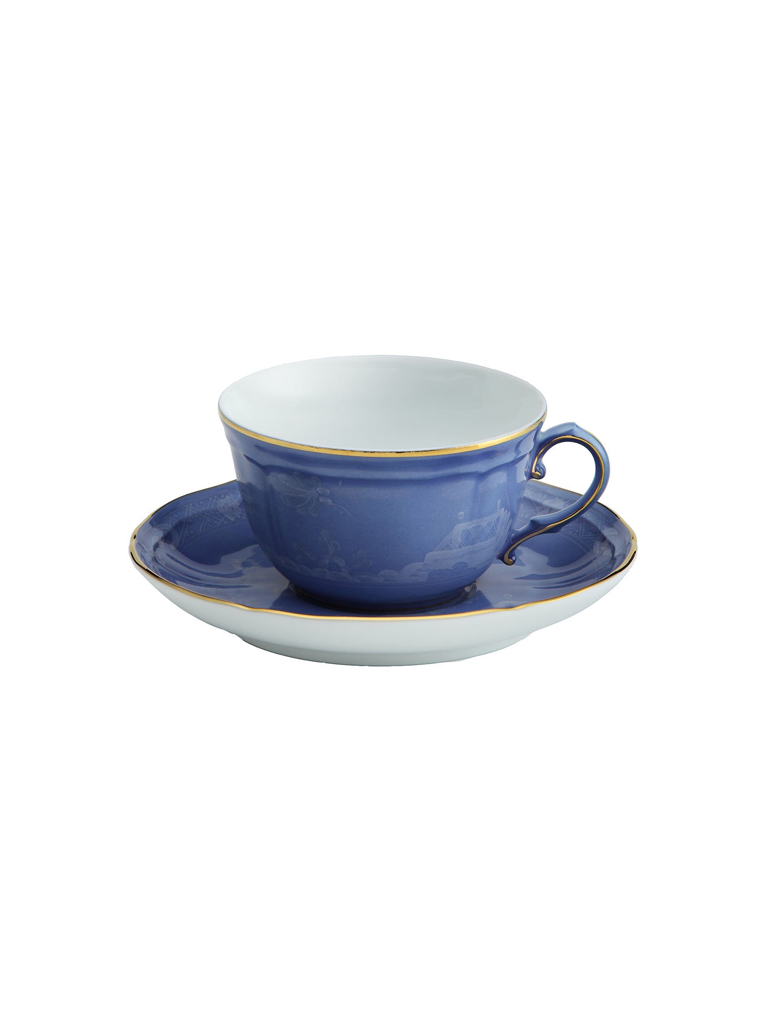 Oriente Italiano Porcelain Tea Cup and Saucer Set - Elegant Floral Design for Afternoon Tea, Coffee, and Dessert Serving - Perfect for Home, Cafe, and Gift Giving