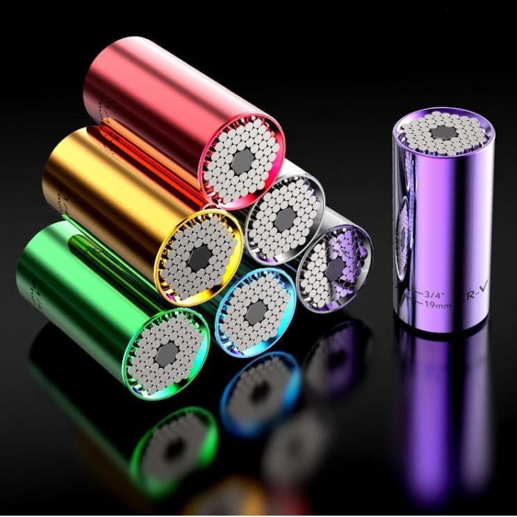 Self-Adjusting Universal Socket Wrench Set - Multi-Size Gold Tool for Home DIY & Gifts