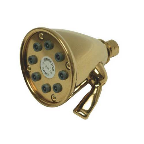 Polished Brass Adjustable Spray Shower Head - High Pressure Rainfall Shower Fixture for Bathroom (Model CK139A2) | Perfect for Spa-Like Relaxation & Water Conservation
