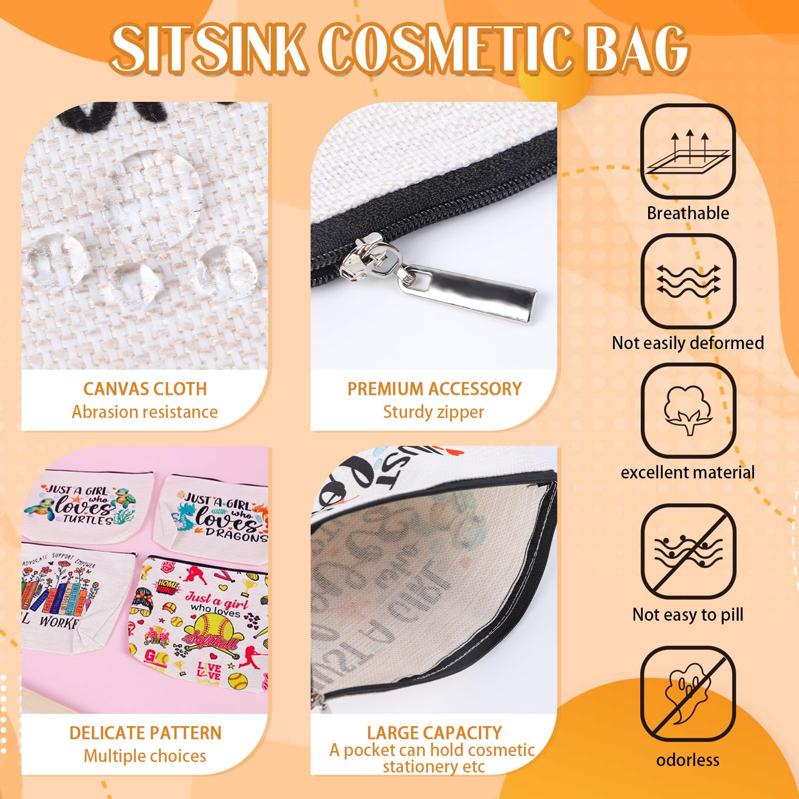 Social Worker Makeup Bags - Gifts for Social Workers, Cosmetic Bags for Women & Girls | Advocate Support Empower Thank You Gift | Perfect for Daily Use, Travel & Professional Settings
