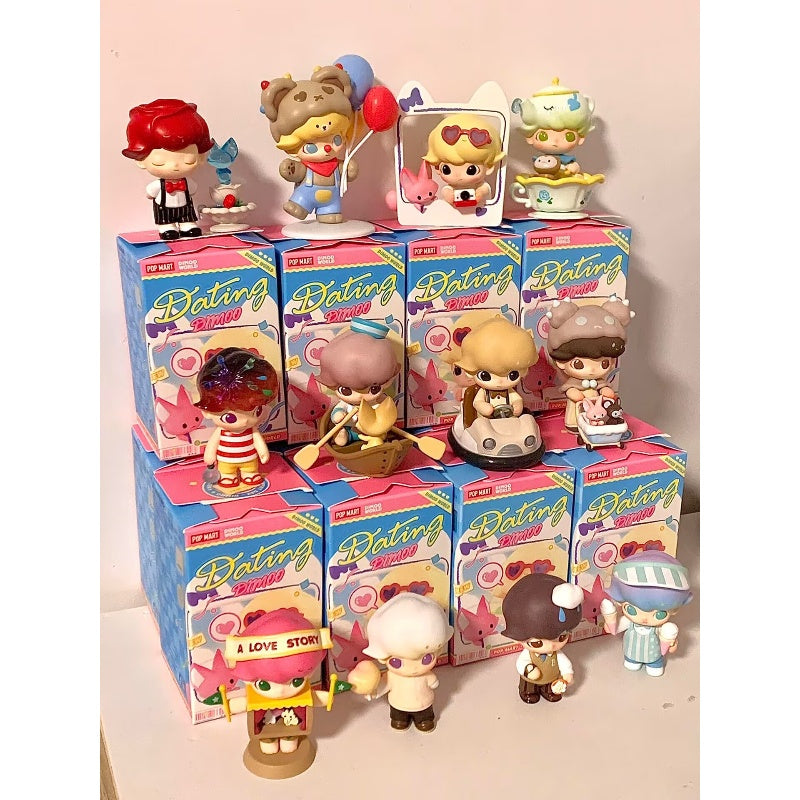 DIMOO Dating Series Blind Box Collectible Figures - Complete Set (Opened) - Cute Anime Vinyl Toys for Display, Gifts & Decoration