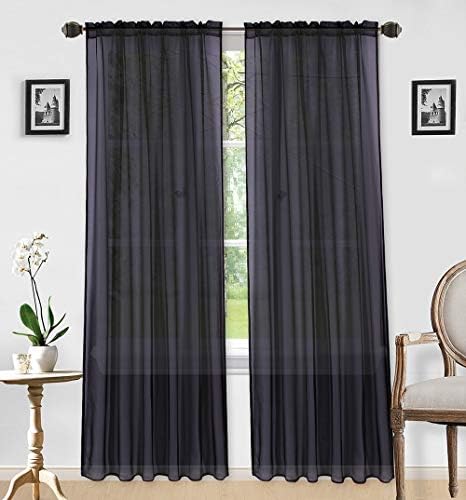 LinenTopia Sheer Window Curtains - 2 Panels 54