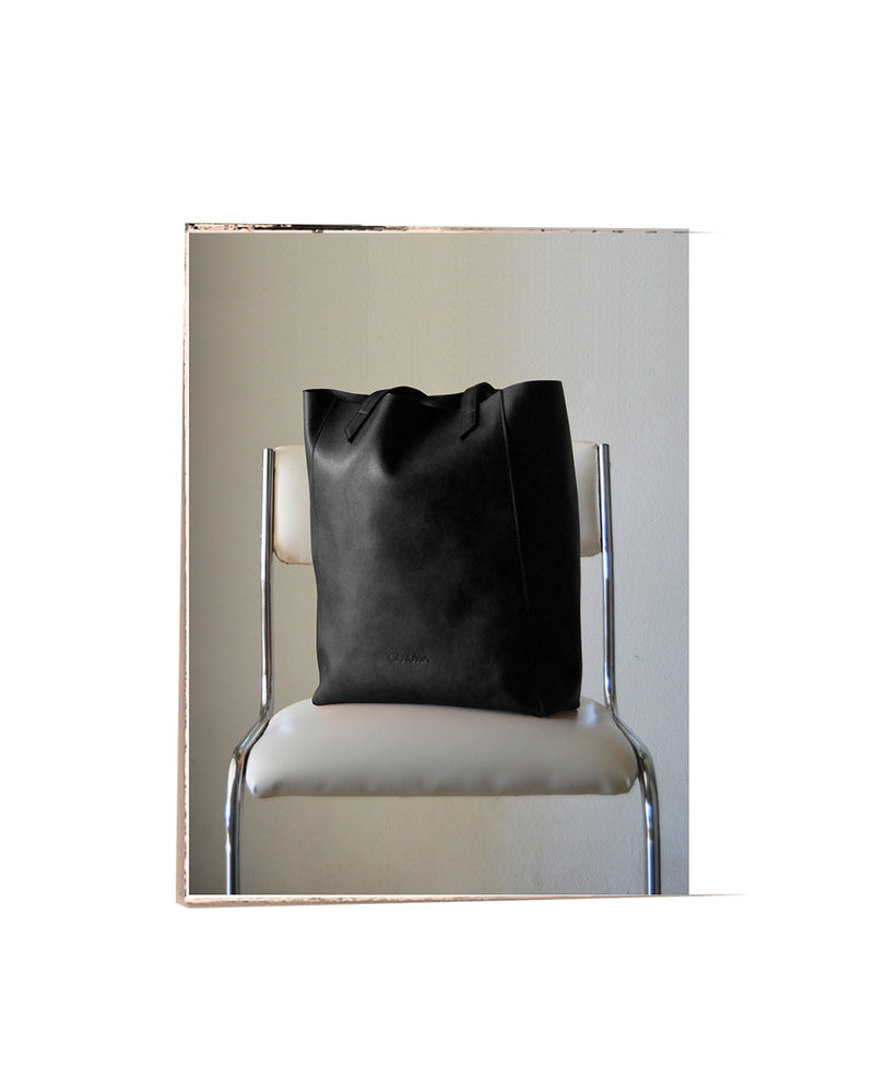 Canussa Classic Black Tote Bag - Stylish & Durable for Work, Travel & Everyday Use