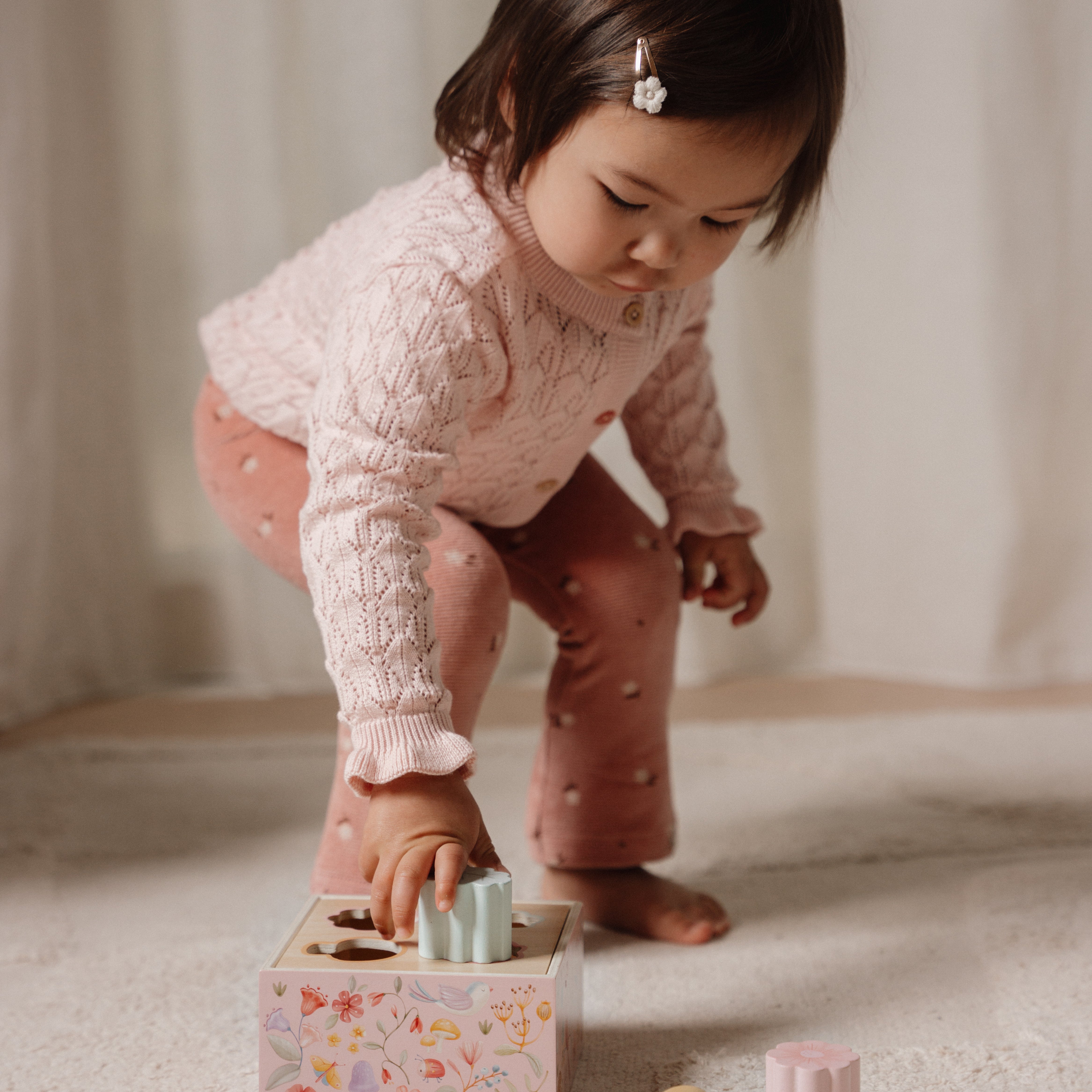Fairy Garden Wooden Shape Sorter Toy - Montessori Learning Activity for Toddlers - Perfect for Early Childhood Education & Sensory Play