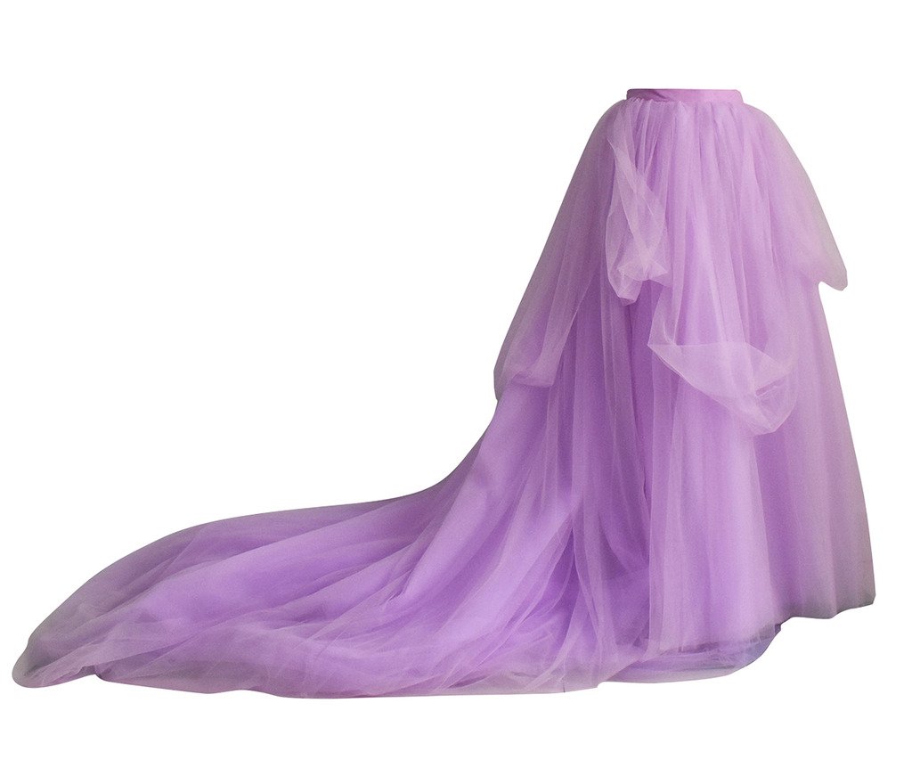 Elegant Women's Tutu Wedding Train Skirt - Long Tulle Bridal Skirt with Horse Hair Ruffle for Bride, Bridesmaid, and Formal Events - Perfect for Weddings, Prom, Quinceañera, and Photo Shoots