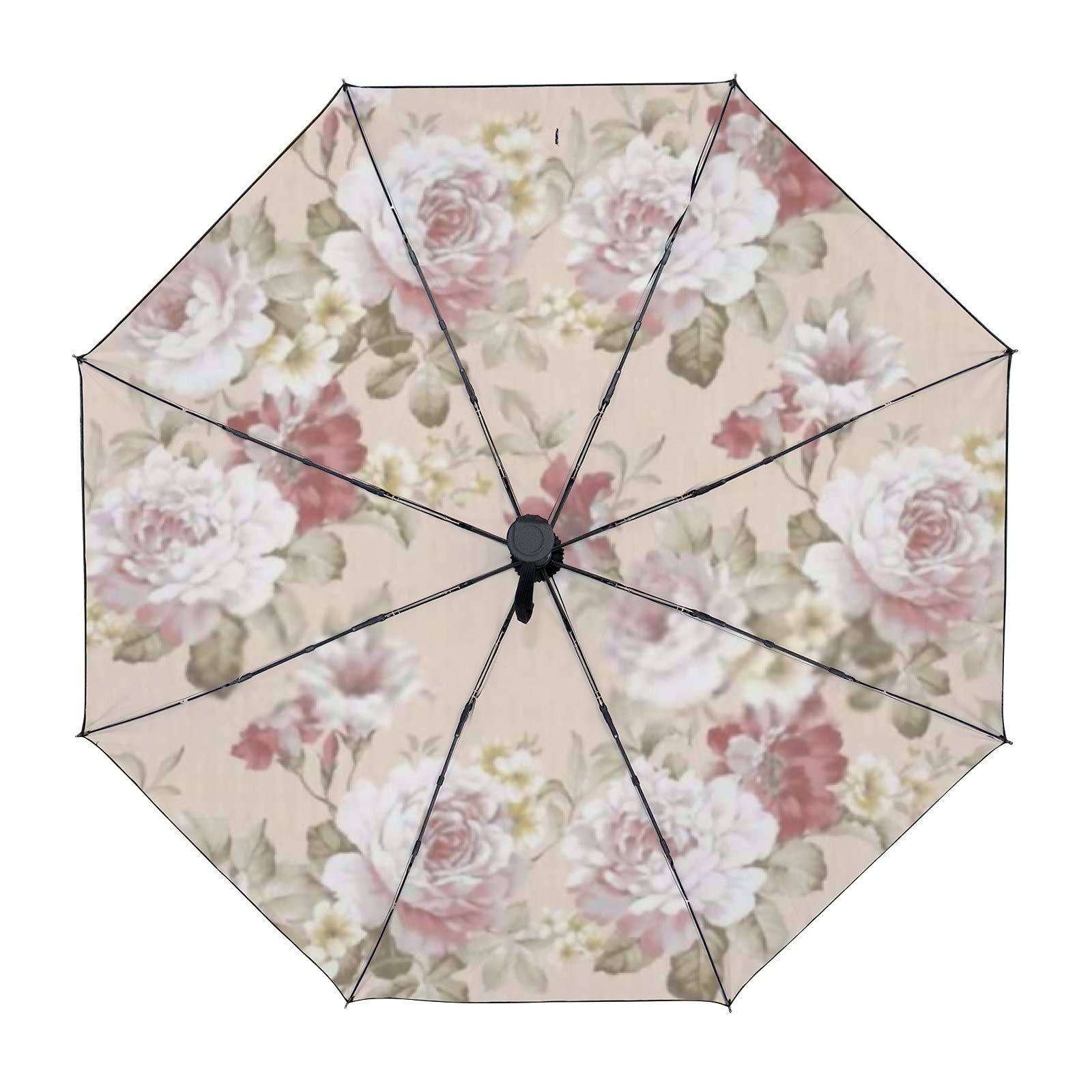 Automatic Folding Umbrella for Women - Lightweight Compact Travel Umbrella with Windproof Design - Perfect for Rainy Days, Commuting & Outdoor Activities