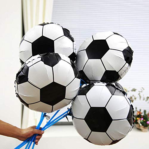 10pcs 18 Inch Mylar Soccer Balloons - World Cup Party Decorations, Birthday, Graduation & Sports Theme Celebrations - Perfect for Indoor & Outdoor Events