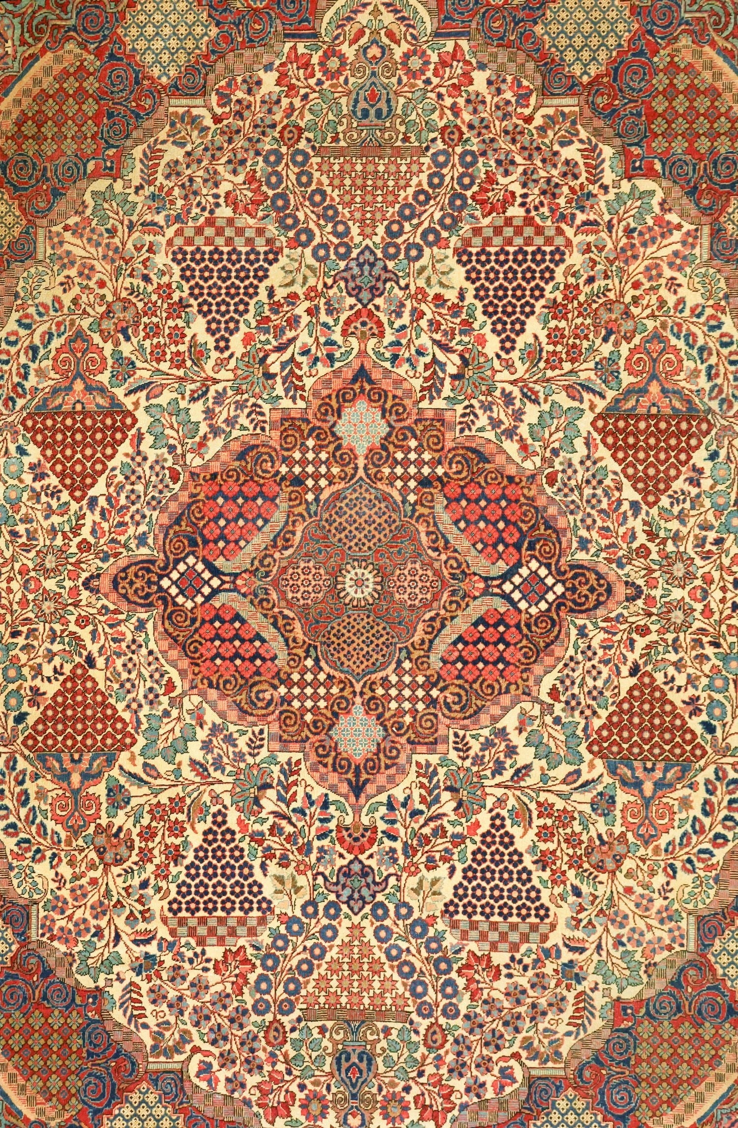 Antique Dabir Kashan Handwoven Traditional Persian Rug - JF8661 | Perfect for Living Room, Bedroom & Home Decor